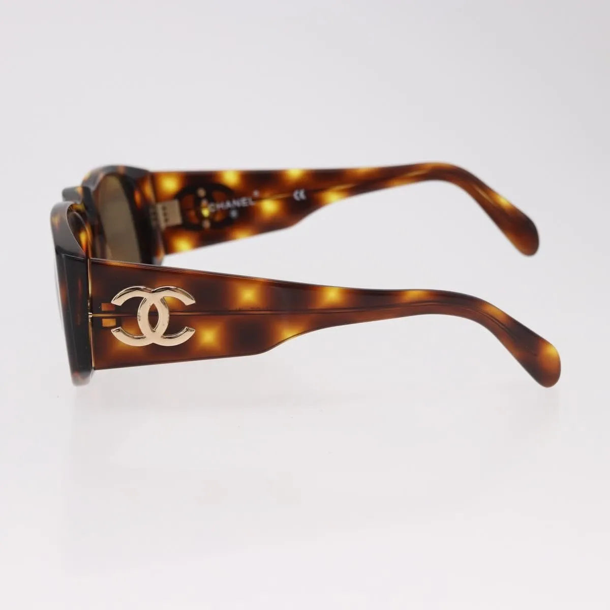 Chanel Logo Cc Plastic Brown Plastic Sunglasse Accessory (Pre-Owned)