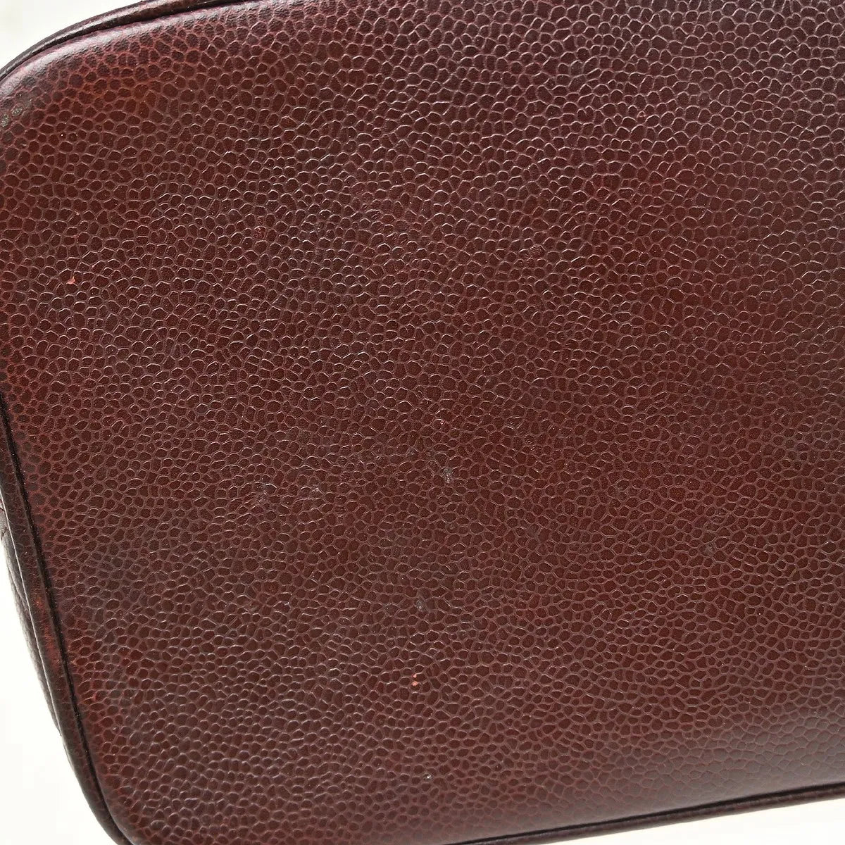 Chanel Medallion Tote Quilted Caviar Burgundy Leather Tote Bag Bag (Pre-Owned)