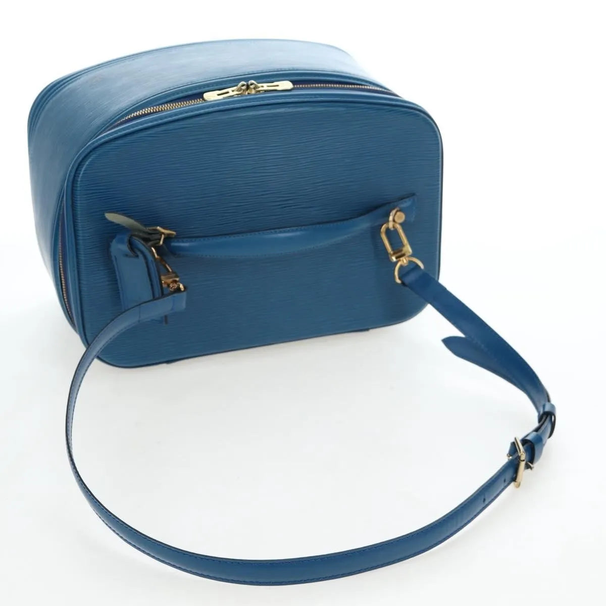 Louis Vuitton Nice Train Case Epi Leather Blue Leather Handbag (Pre-Owned)