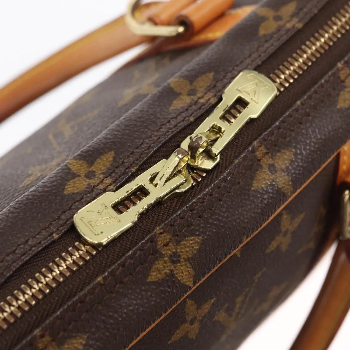 Louis Vuitton Porte Documents Voyage Monogram Canvas Brown Canvas Briefcase Bag (Pre-Owned)