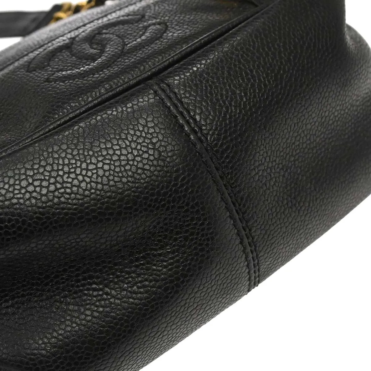 Chanel Vintage Caviar Black Leather Backpack Bag (Pre-Owned)