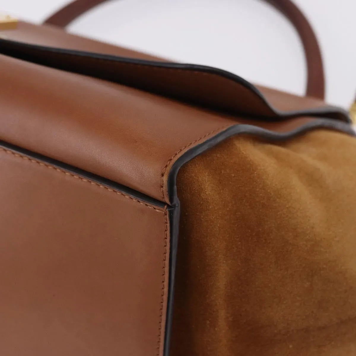 Celine Trapeze Leather Brown Leather Handbag (Pre-Owned)