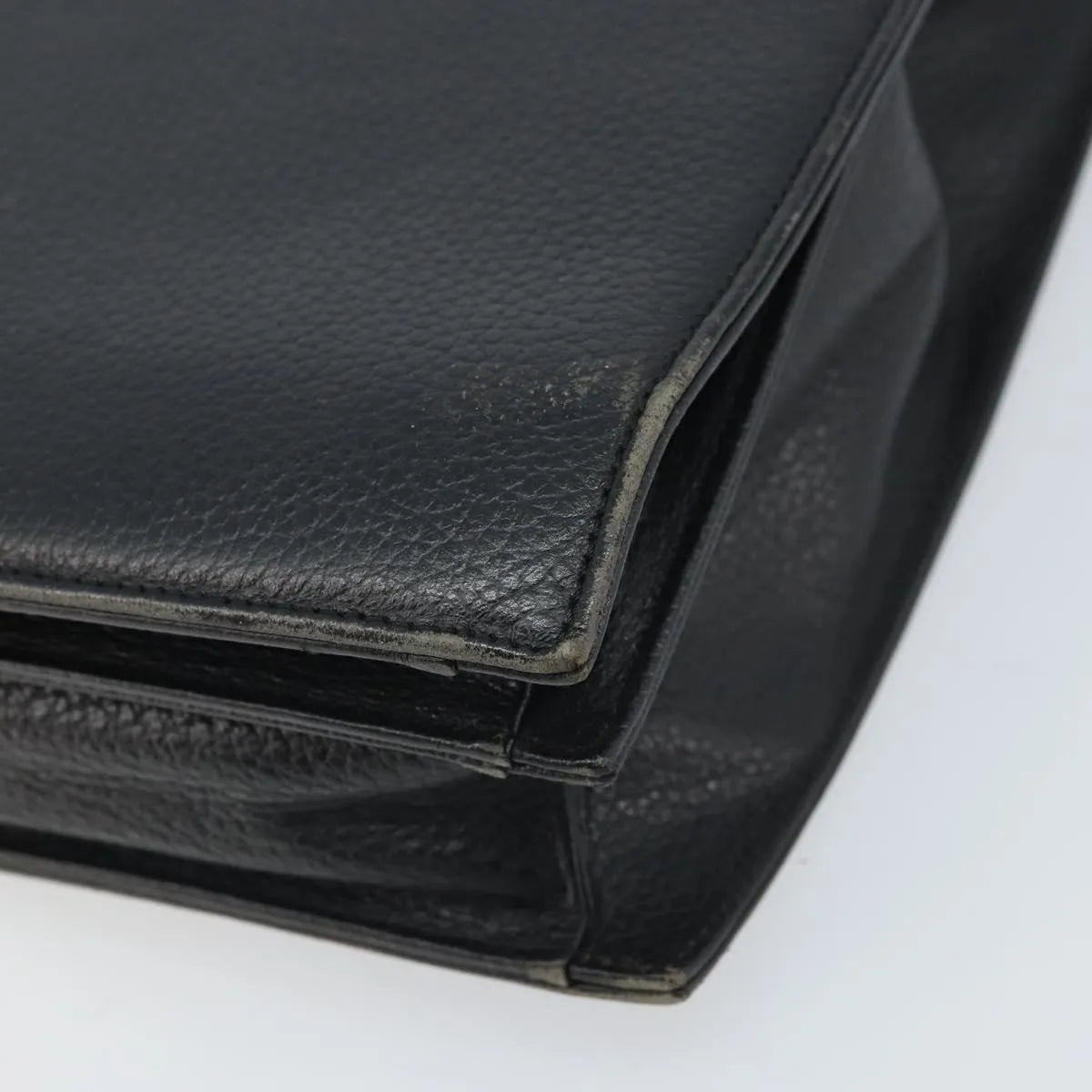 Burberry Vintage Leather Black Leather Briefcase Bag (Pre-Owned)