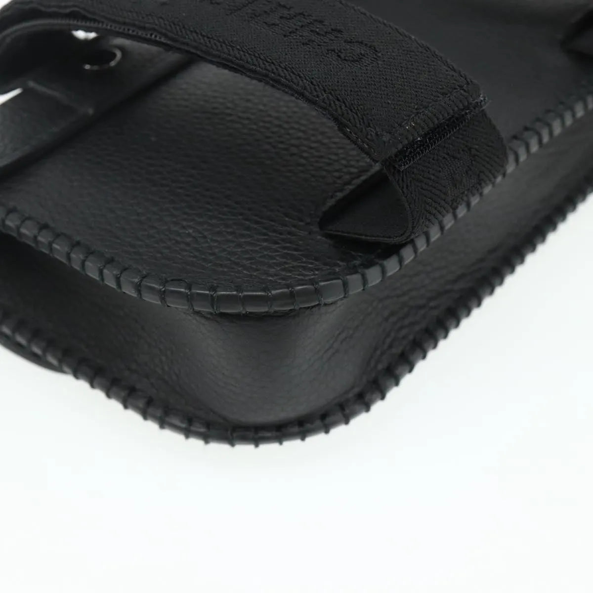 Christian Dior Saddle Pouch Belt Leather Black Leather Clutche & Pouche Bag (Pre-Owned)