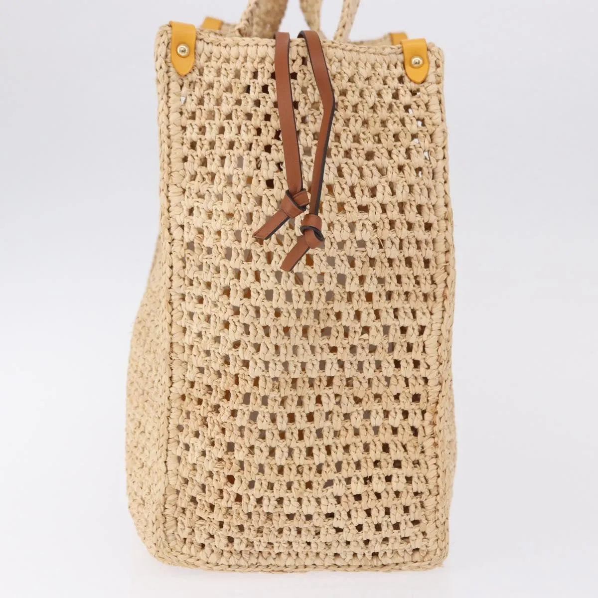 Louis Vuitton Onthego Tote By The Pool Crochet Raffia Beige Wicker Tote Bag Bag (Pre-Owned)