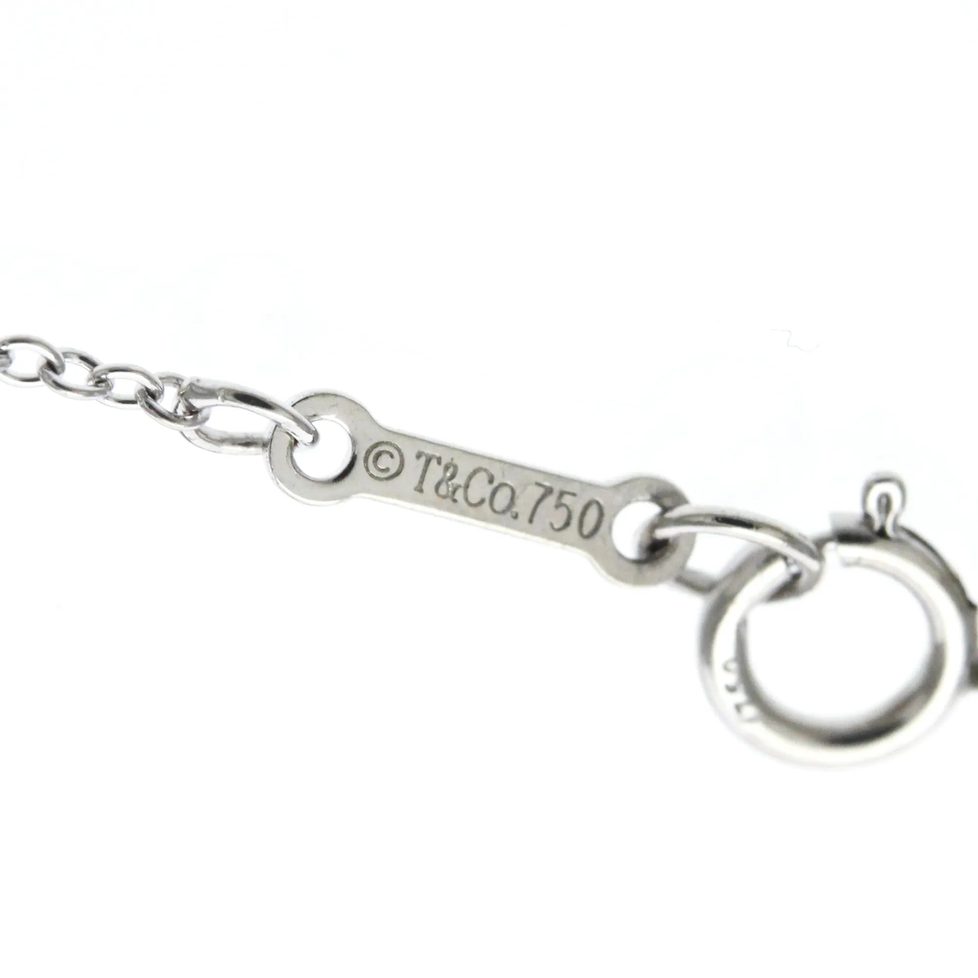 Tiffany & Co. Etoile Cross Pendant 18K White Gold With Diamonds Silver White_Gold Necklace Jewelry (Pre-Owned)