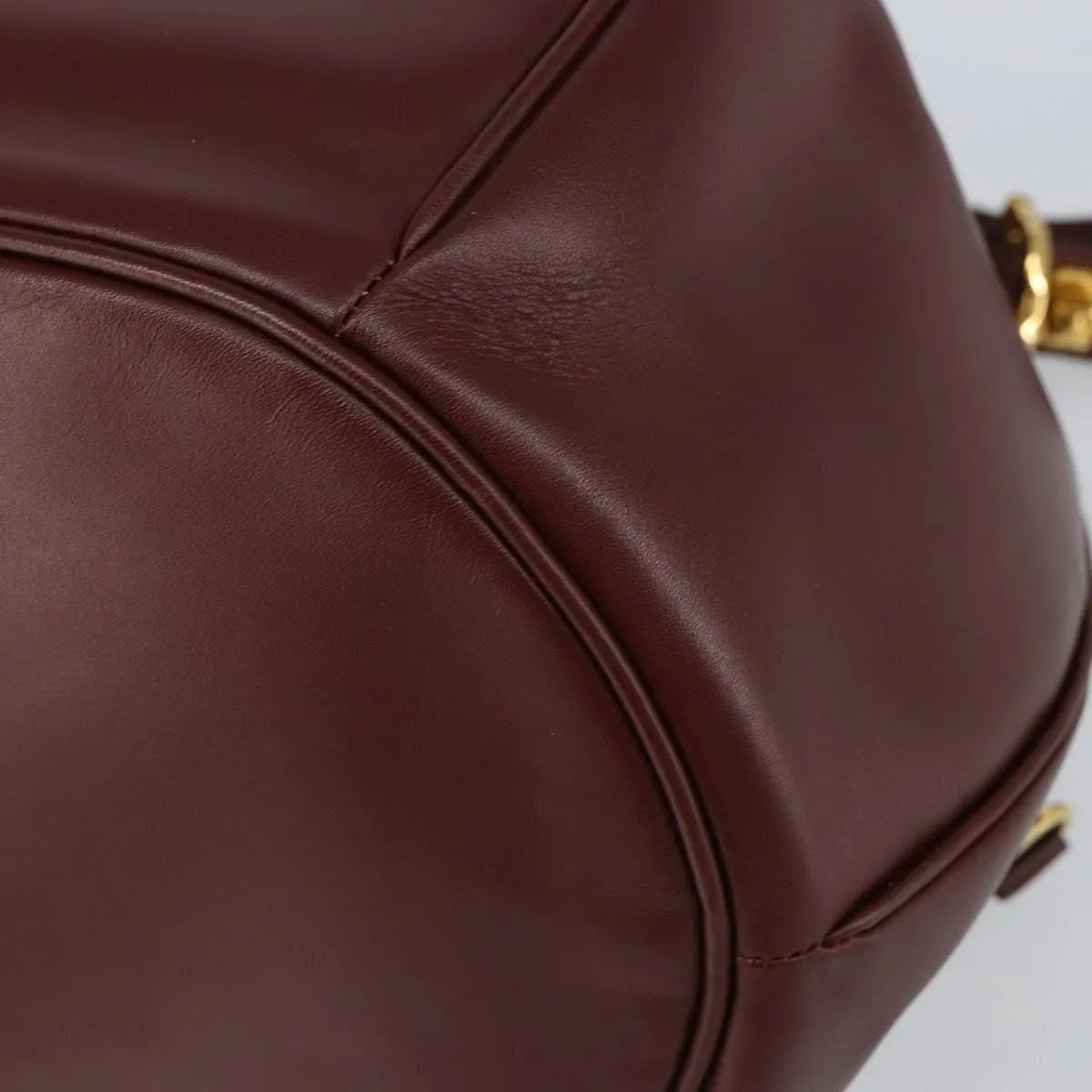 Cartier Must De Cartier Leather Burgundy Leather Shoulder Bag Bag (Pre-Owned)