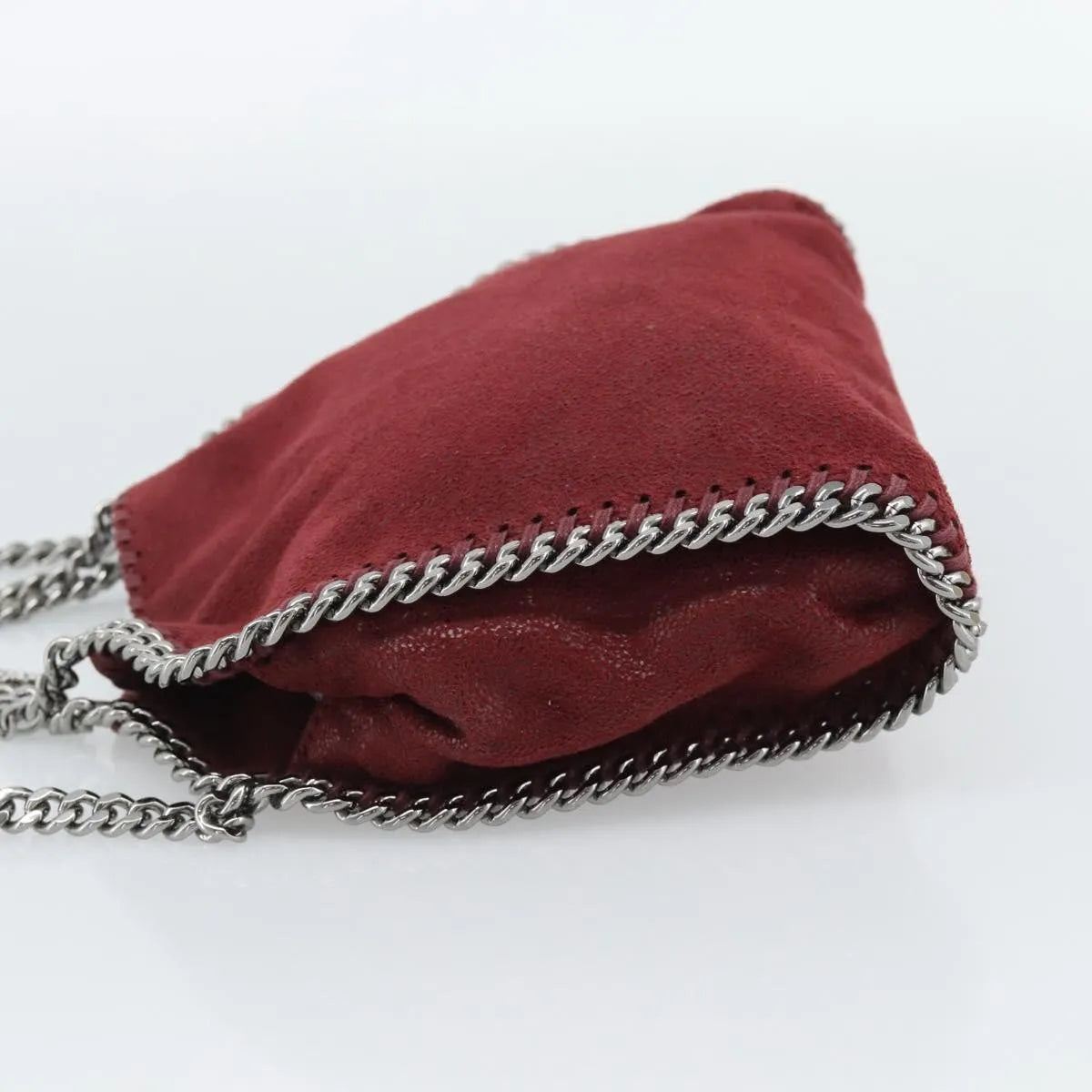 Stella Mccartney Falabella Fold Over Clutch Faux Leather Burgundy Polyester Crossbody Bag Bag (Pre-Owned)