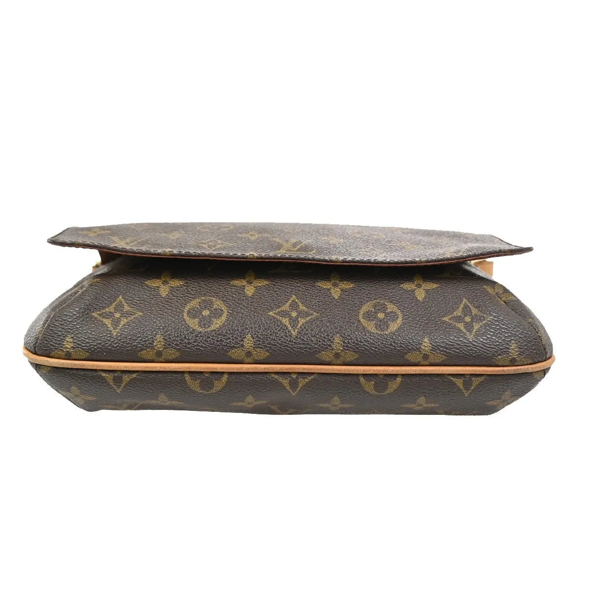 Louis Vuitton Musette Tango Monogram Canvas Brown Leather Shoulder Bag Bag (Pre-Owned)