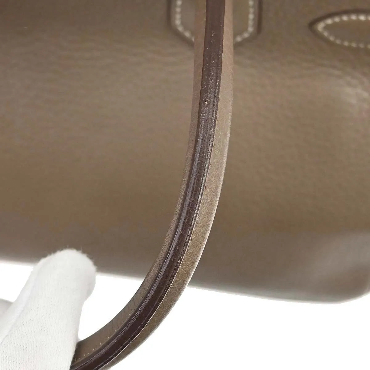 Hermes Birkin Etoupe Taurillon Clémence With Palladium Hardware Gray Calfskin Handbag (Pre-Owned)