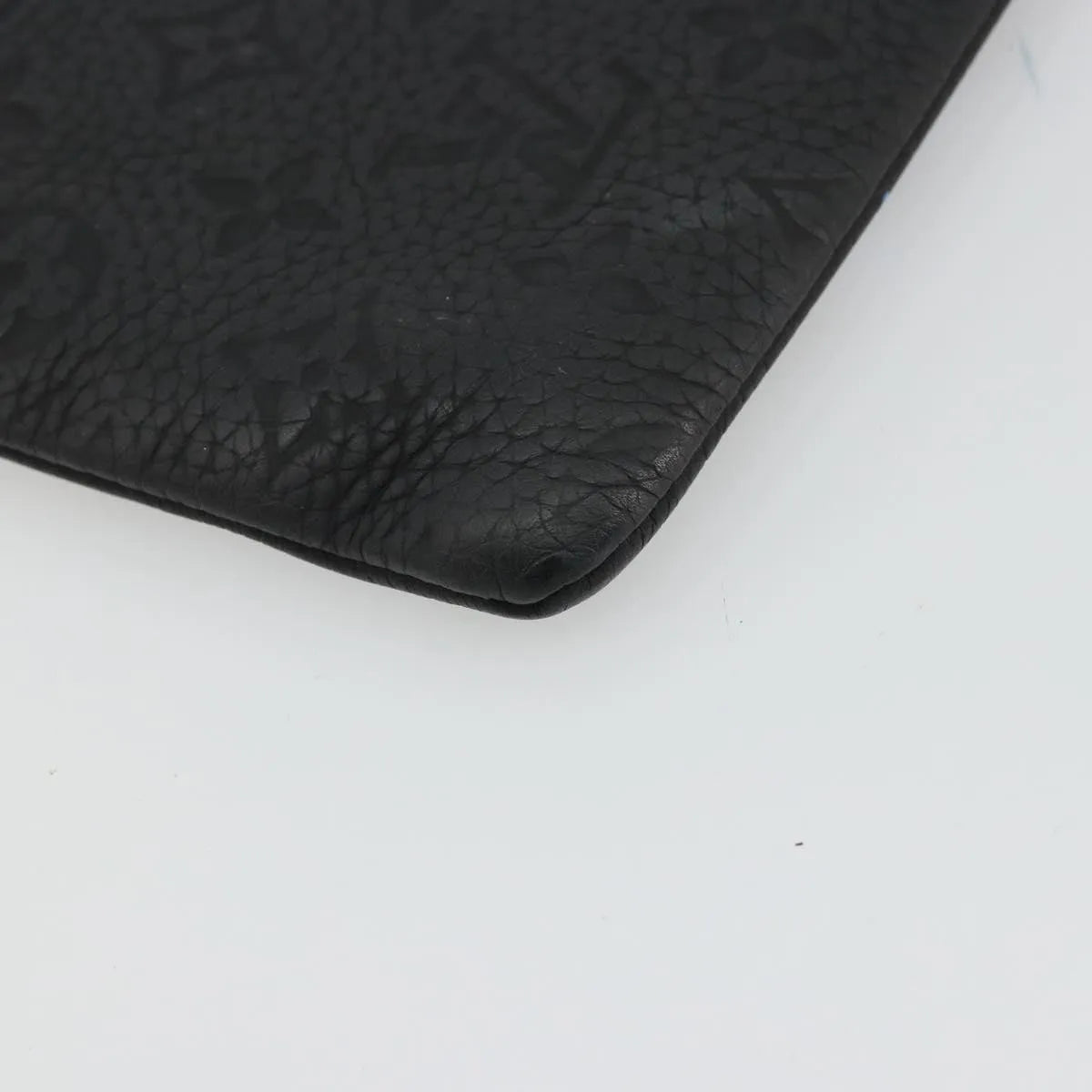 Louis Vuitton Lv Friends A4 Printed Monogram Taurillon Leather Black Canvas Clutche & Pouche Bag (Pre-Owned)