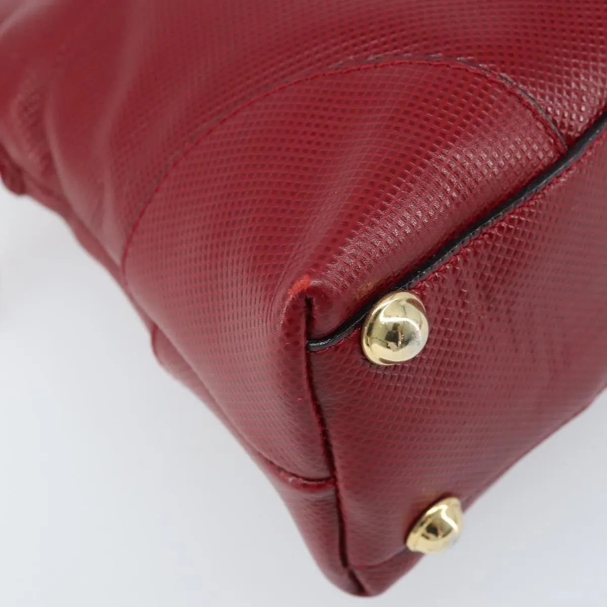 Bottega Veneta Vintage Leather Red Leather Handbag (Pre-Owned)