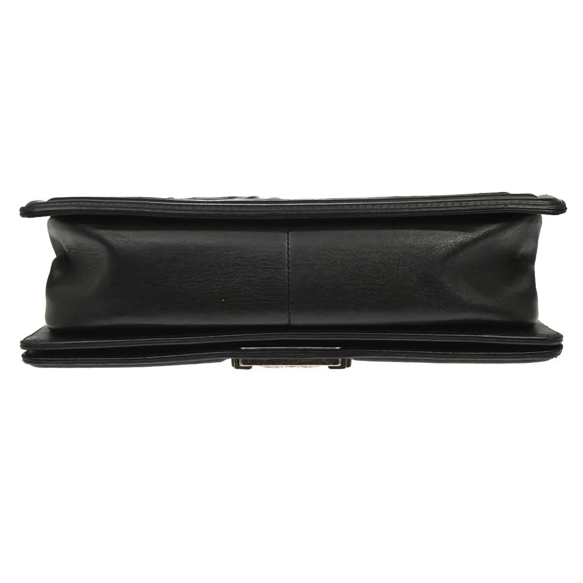 Chanel Boy Flap 3D Pleated Leather Black Leather Shoulder Bag Bag (Pre-Owned)