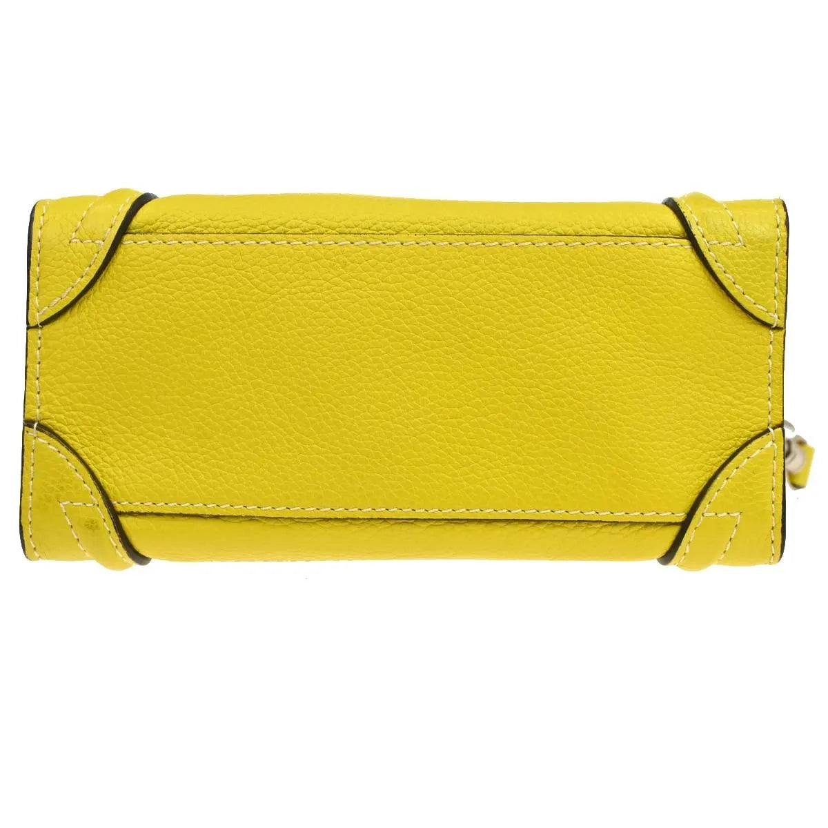 Celine Luggage Grainy Leather Yellow Leather Tote Bag Bag (Pre-Owned)