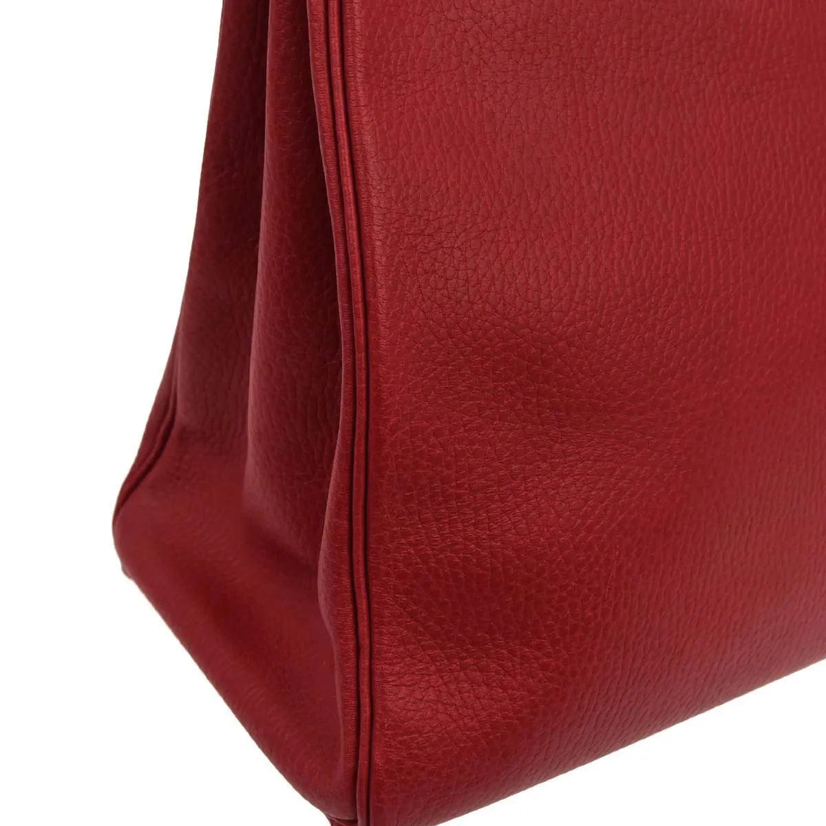 Hermes Kelly Retourne Ardennes Leather Red Leather Handbag (Pre-Owned)