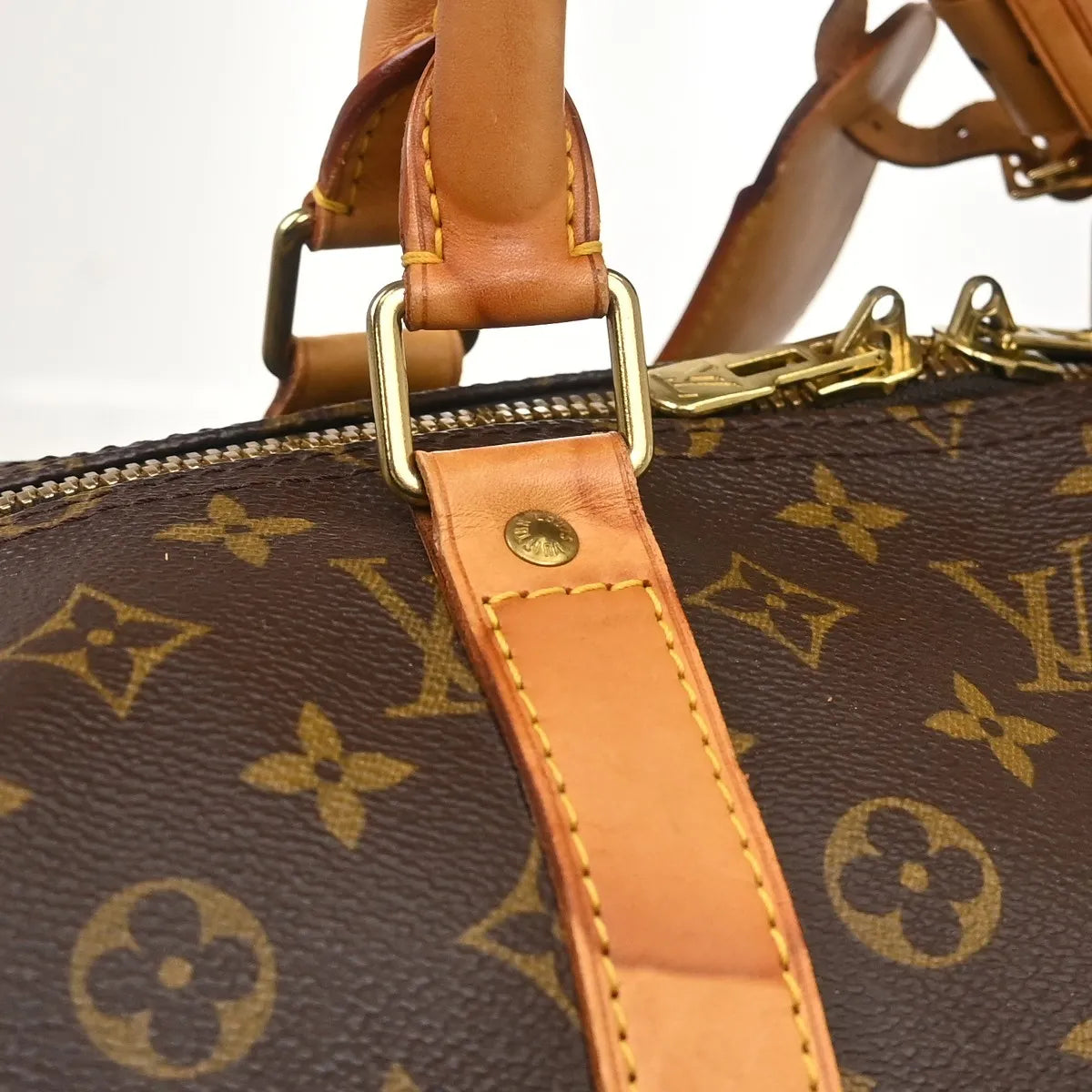 Louis Vuitton Keepall Bag Monogram Canvas Brown Canvas Travel Bag Bag (Pre-Owned)