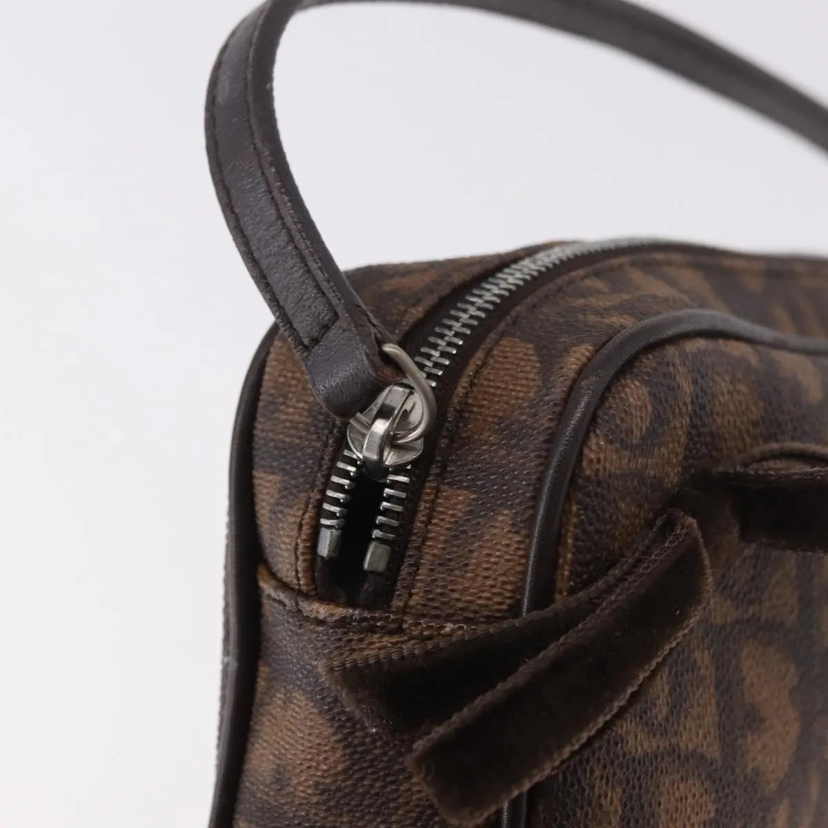 Christian Dior Vintage Trotter Diorissimo Canvas Brown Canvas Clutche & Pouche Bag (Pre-Owned)