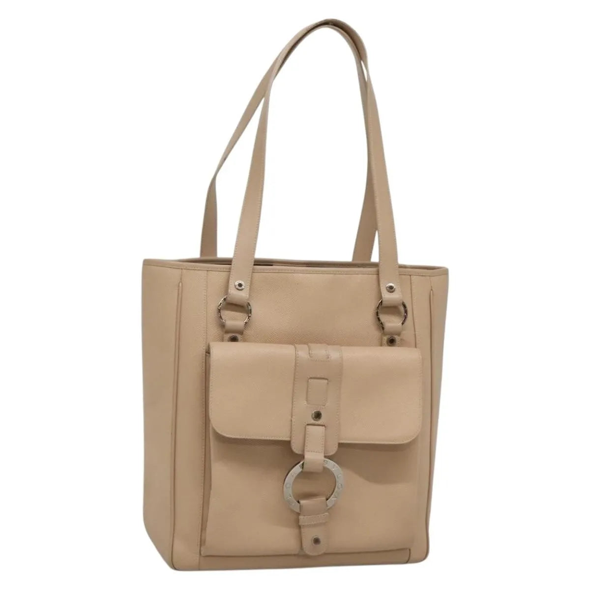 Bvlgari Vintage Leather Beige Leather Tote Bag Bag (Pre-Owned)