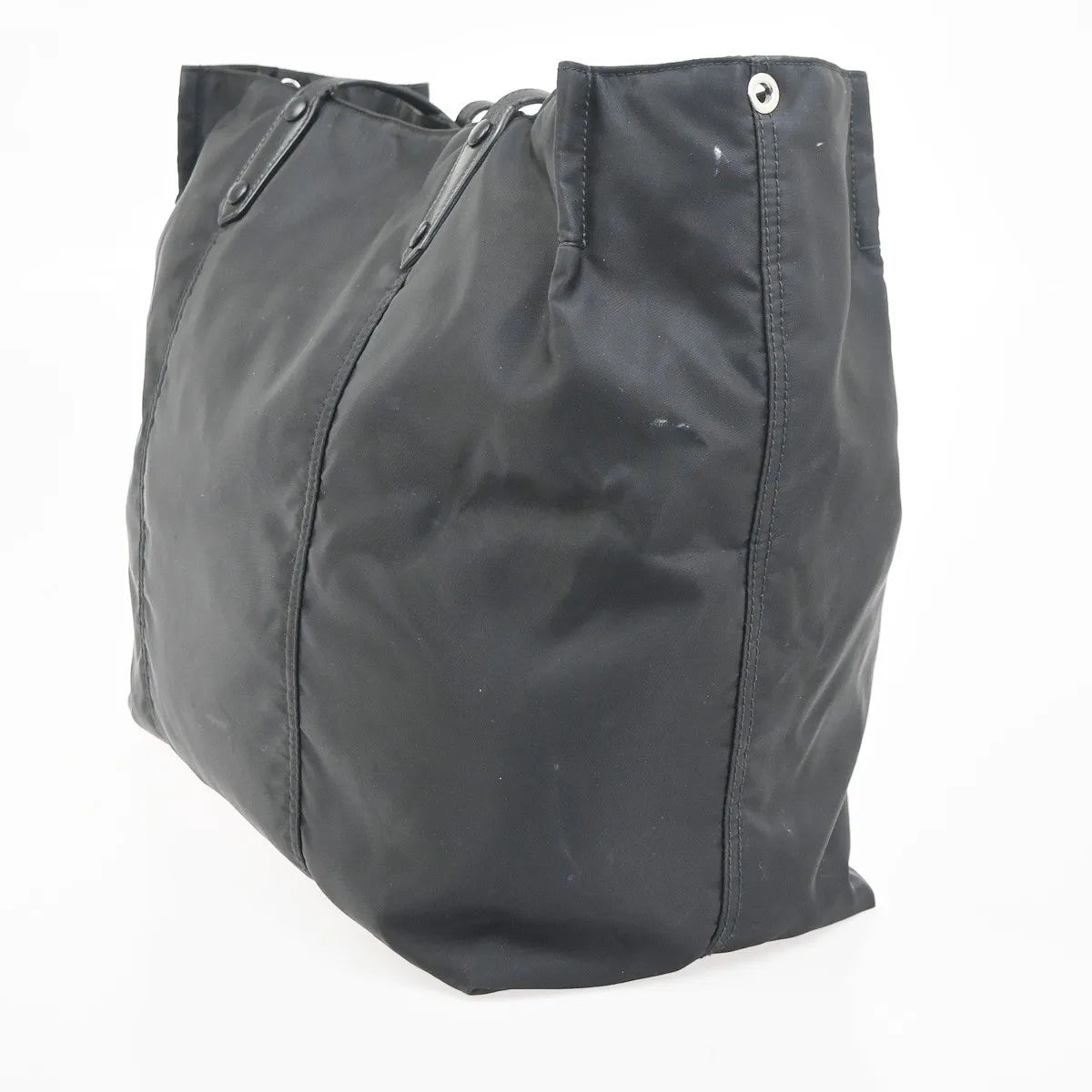 Prada Etiquette Tote Tessuto Black Nylon Tote Bag Bag (Pre-Owned)