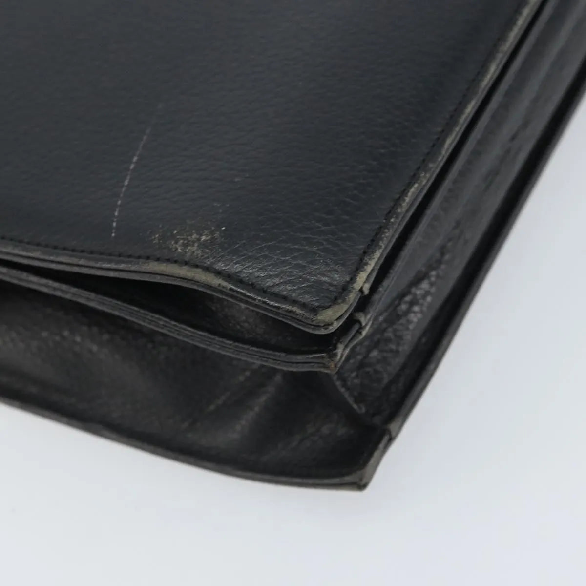Burberry Vintage Leather Black Leather Briefcase Bag (Pre-Owned)