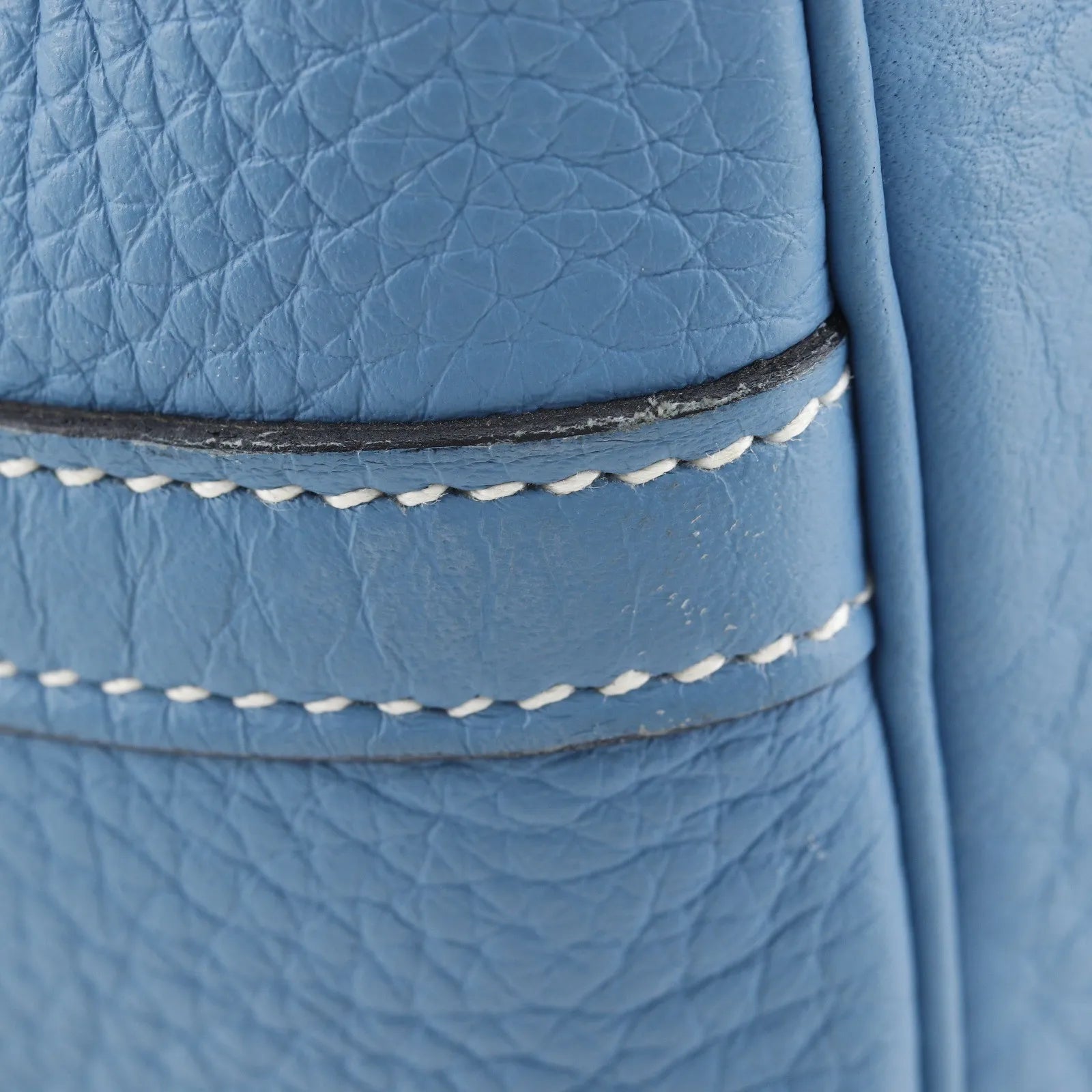 Hermes Picotin Lock Clemence Blue Leather Handbag (Pre-Owned)