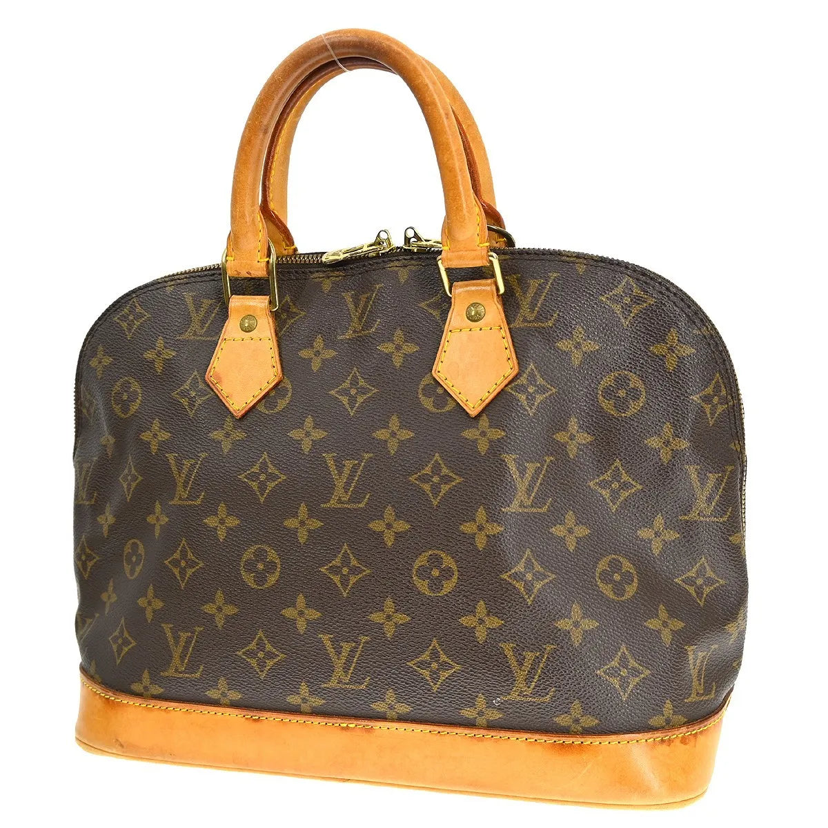Louis Vuitton Alma Monogram Brown Canvas Handbag (Pre-Owned)