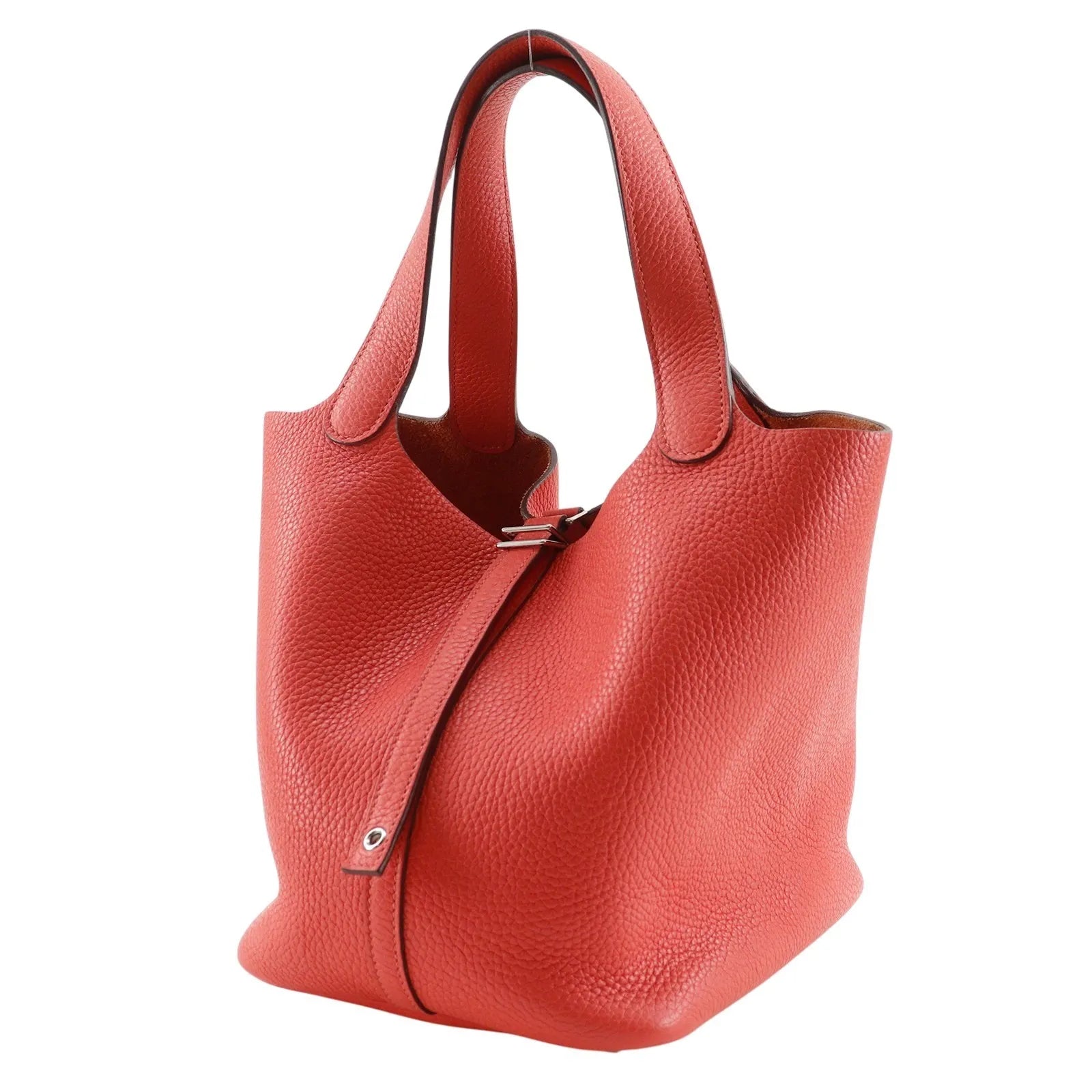 Hermes Picotin Lock Clemence Pink Leather Handbag (Pre-Owned)