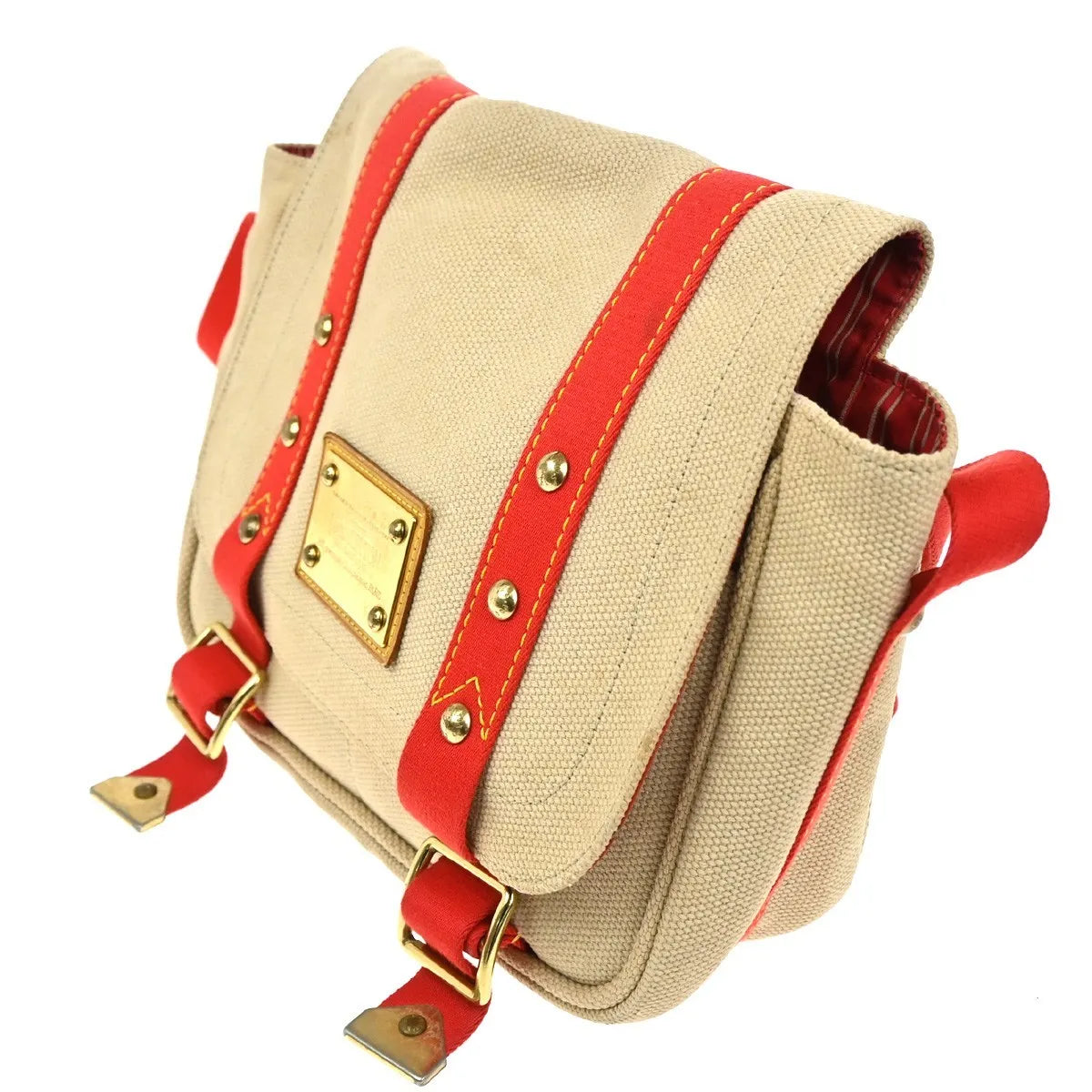 Louis Vuitton Antigua Besace Messenger Canvas Beige Canvas Shoulder Bag Bag (Pre-Owned)