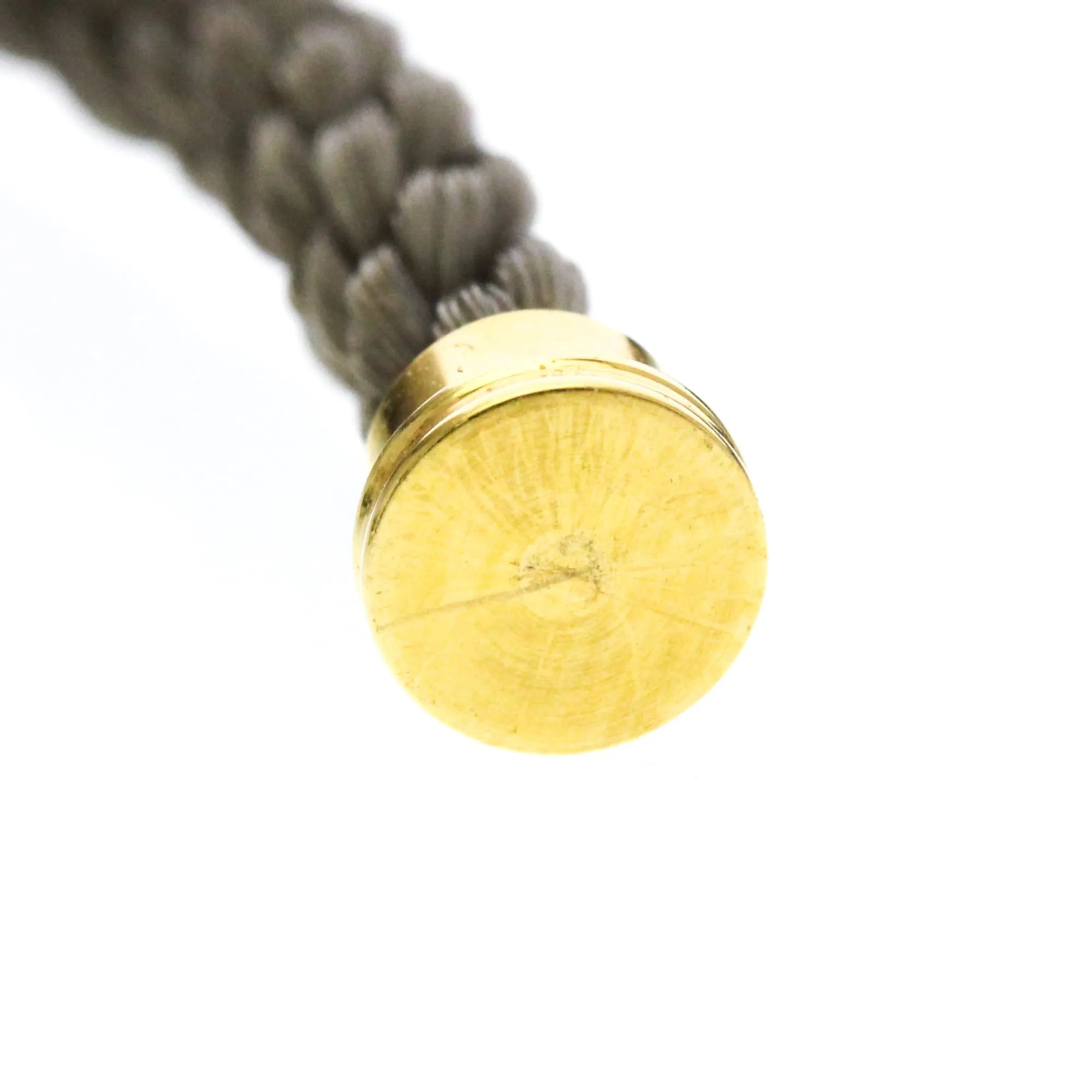 Fred Paris Force 10 Woven Cord And Stainless Steel With 18K Yellow Gold Gold Yellow_Gold Bracelet Jewelry (Pre-Owned)