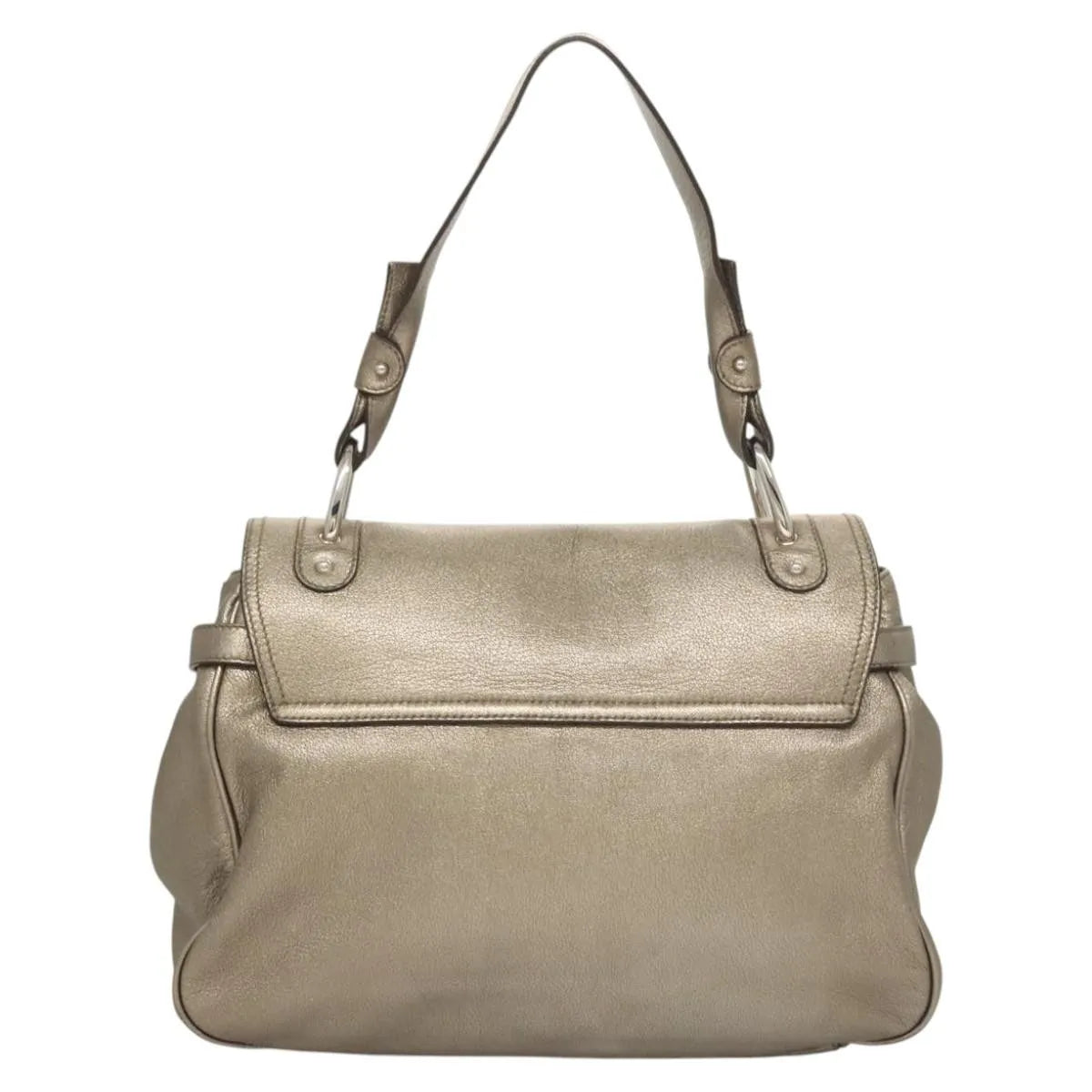 Salvatore Ferragamo Sofia Satchel Leather Gold Leather Shoulder Bag Bag (Pre-Owned)