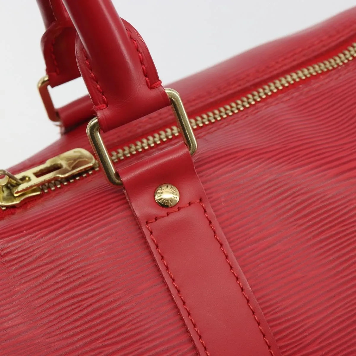 Louis Vuitton Keepall Epi Red Leather Travel Bag Bag (Pre-Owned)