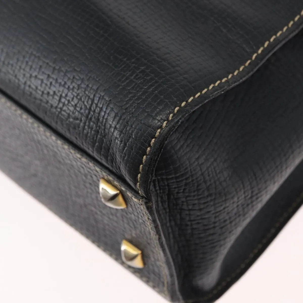 Loewe Vintage Leather Navy Leather Shoulder Bag Bag (Pre-Owned)