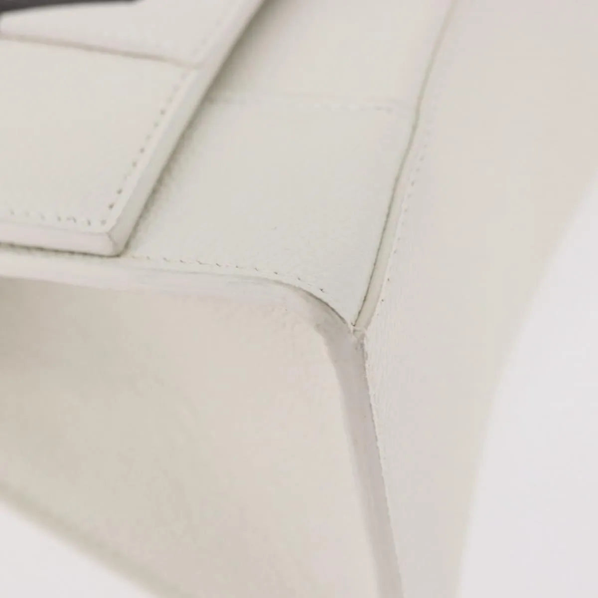 Balenciaga Hourglass Top Handle Leather White Leather Handbag (Pre-Owned)