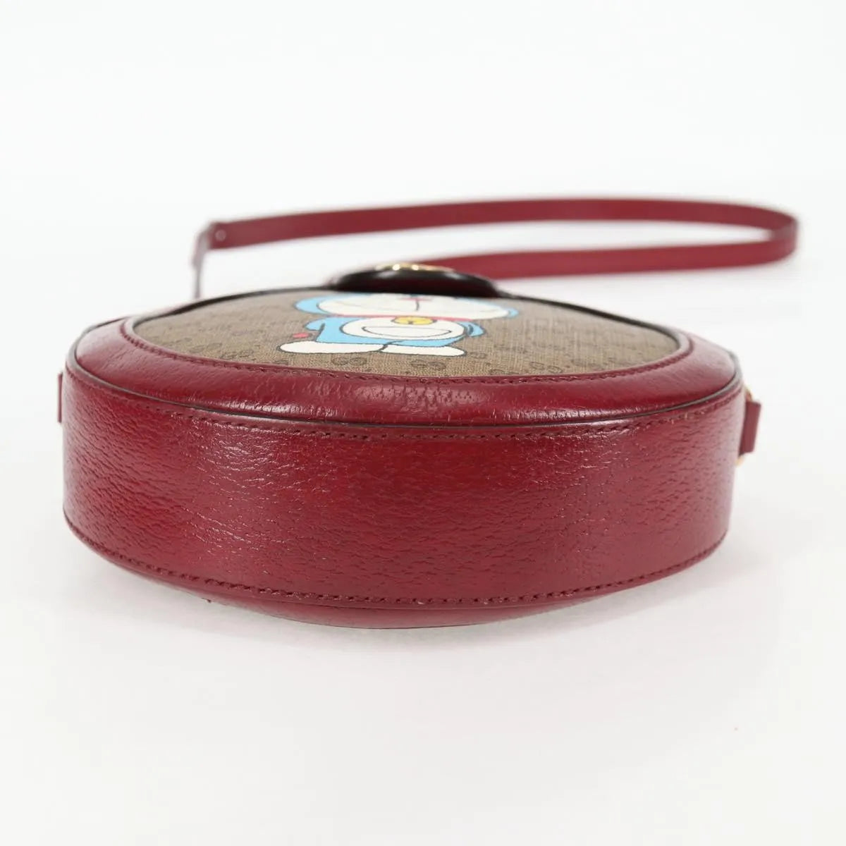 Gucci Doraemon Round Printed Mini Gg Coated Canvas Beige Canvas Shoulder Bag Bag (Pre-Owned)