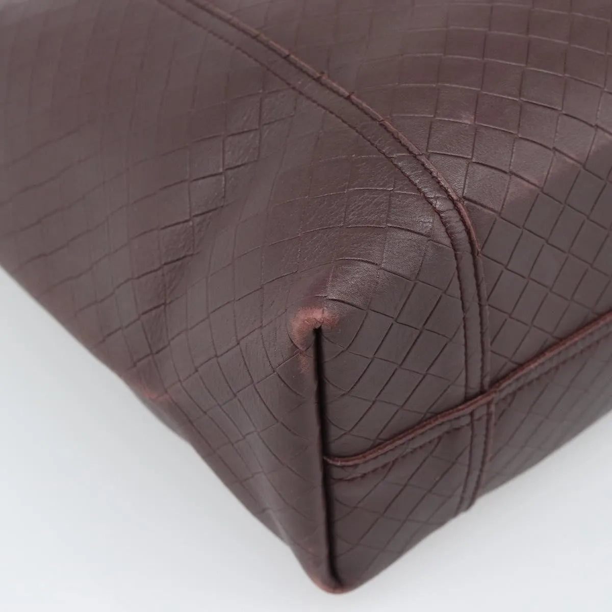 Bottega Veneta Intrecciomirage Tote Leather Brown Leather Tote Bag Bag (Pre-Owned)