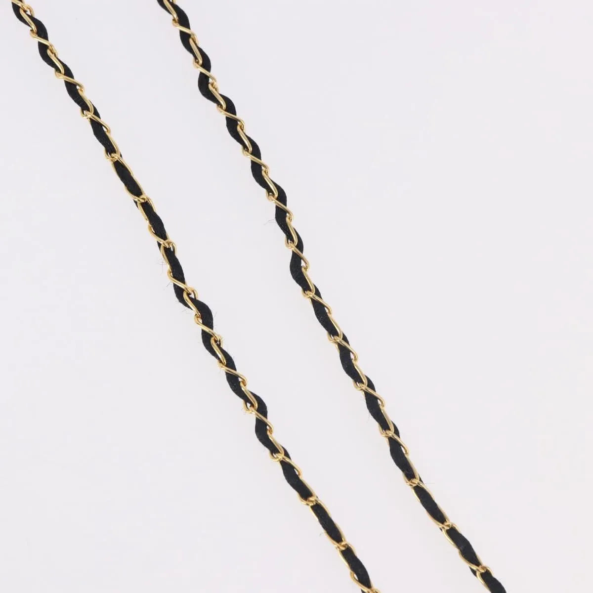 Chanel Cc Perfume Bottle Pendant Chain Long Metal With Leather, Crystals And Faux Pearl Gold Metal Necklace Jewelry (Pre-Owned)