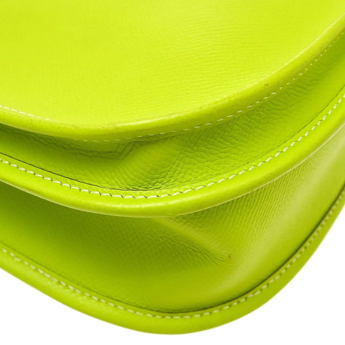 Hermes Evelyne Bag Gen Iii Clemence Green Leather Shoulder Bag Bag (Pre-Owned)
