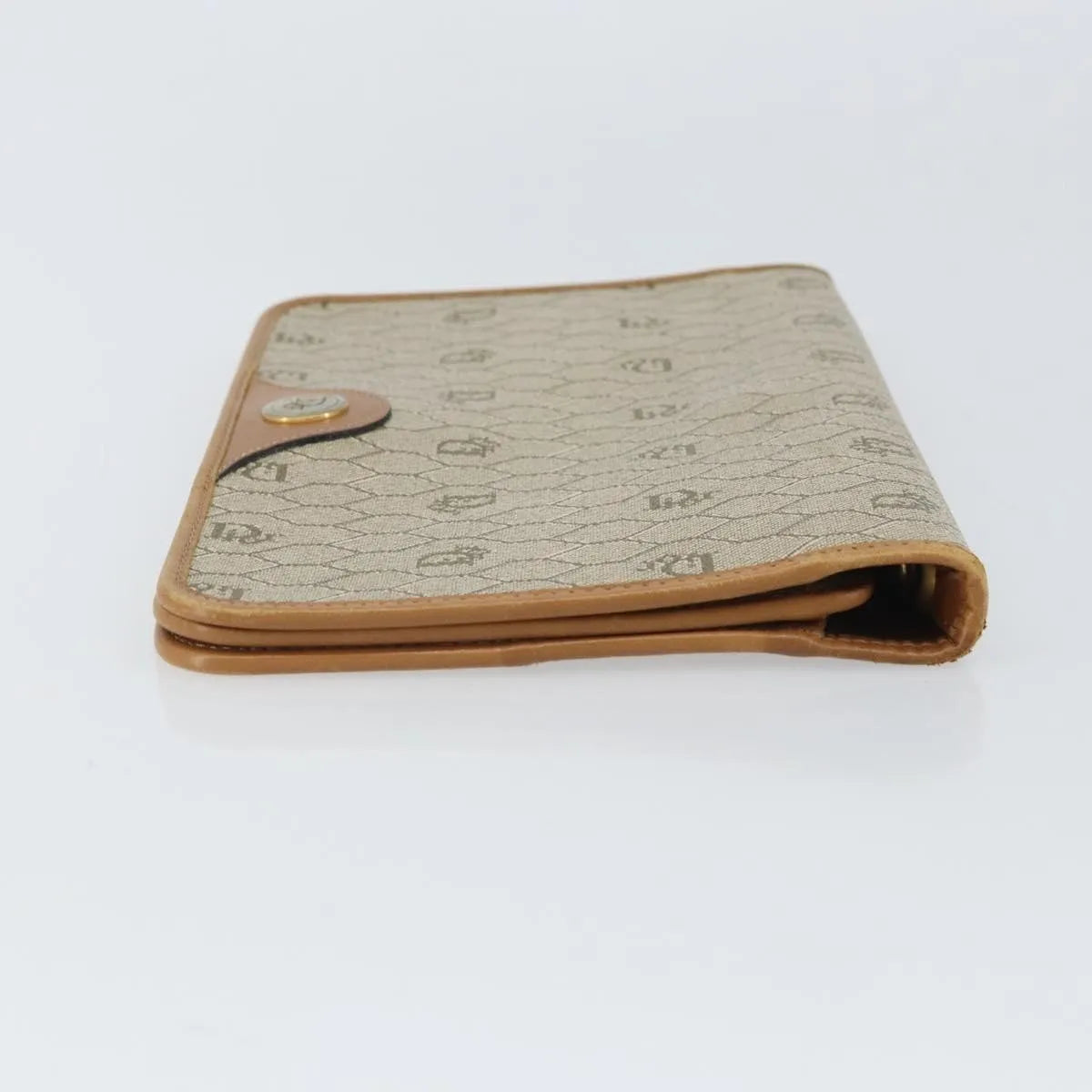 Christian Dior Vintage Honeycomb Clutch Canvas Beige Canvas Clutche & Pouche Bag (Pre-Owned)