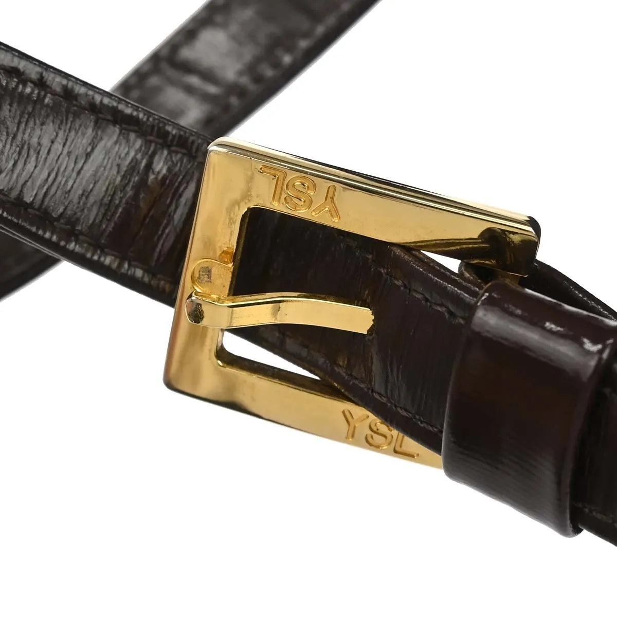 Saint Laurent Vintage Leather Brown Leather Shoulder Bag Bag (Pre-Owned)