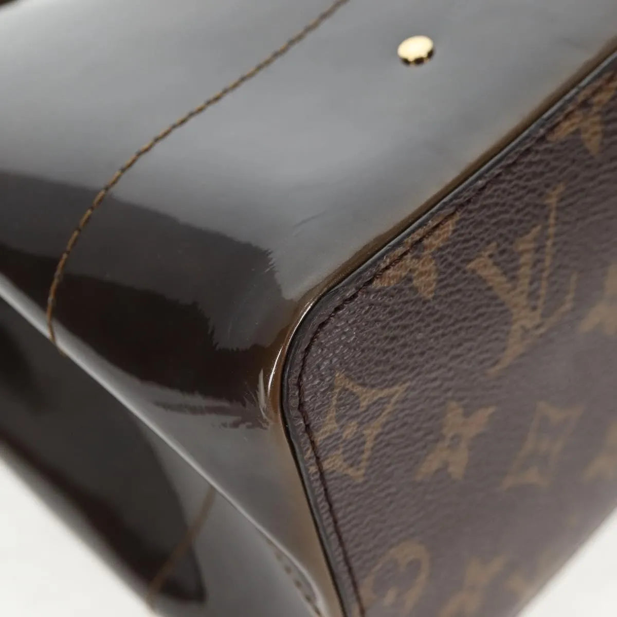 Louis Vuitton Hot Springs Vernis With Monogram Canvas Brown Canvas Backpack Bag (Pre-Owned)