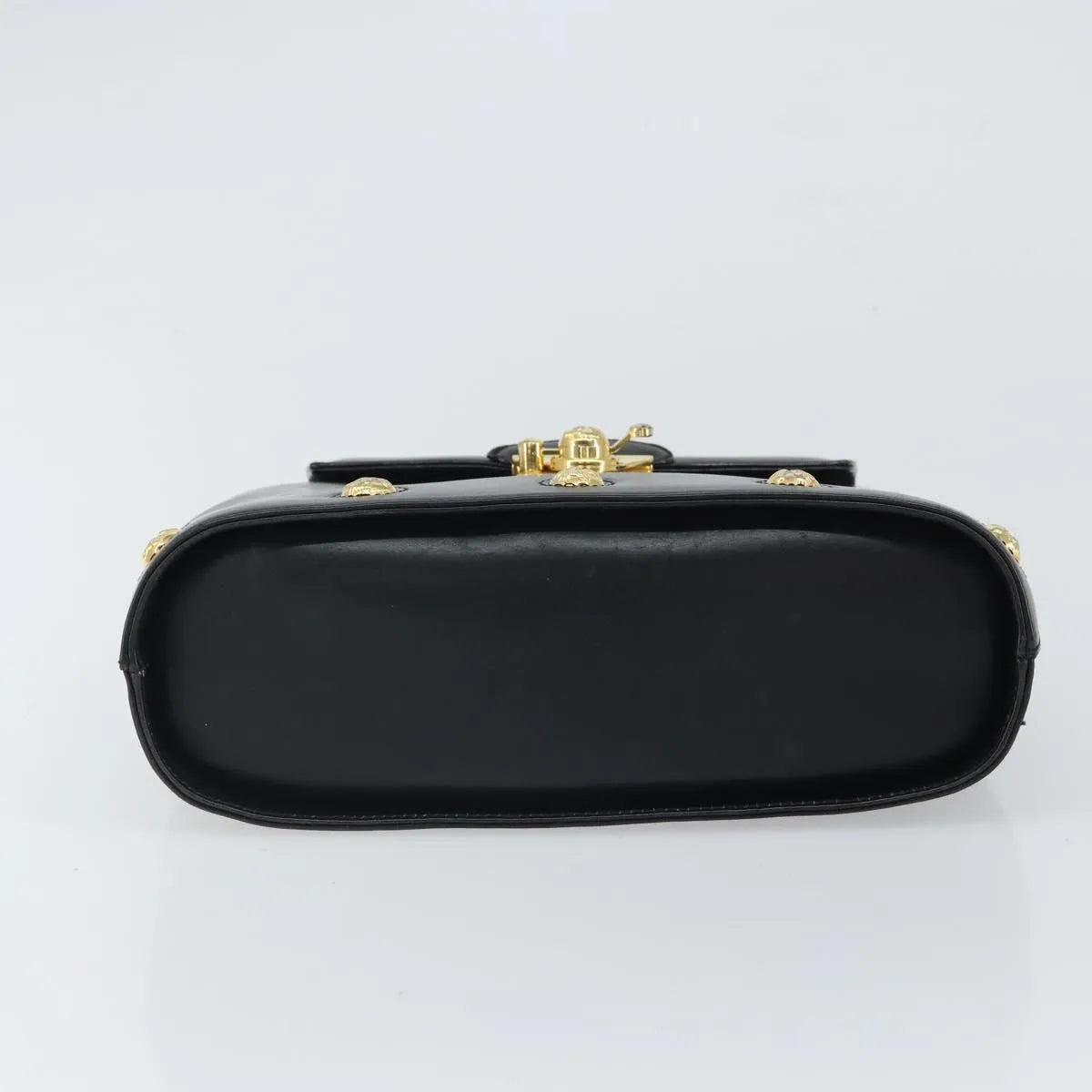 Salvatore Ferragamo Vintage Leather Black Leather Handbag (Pre-Owned)