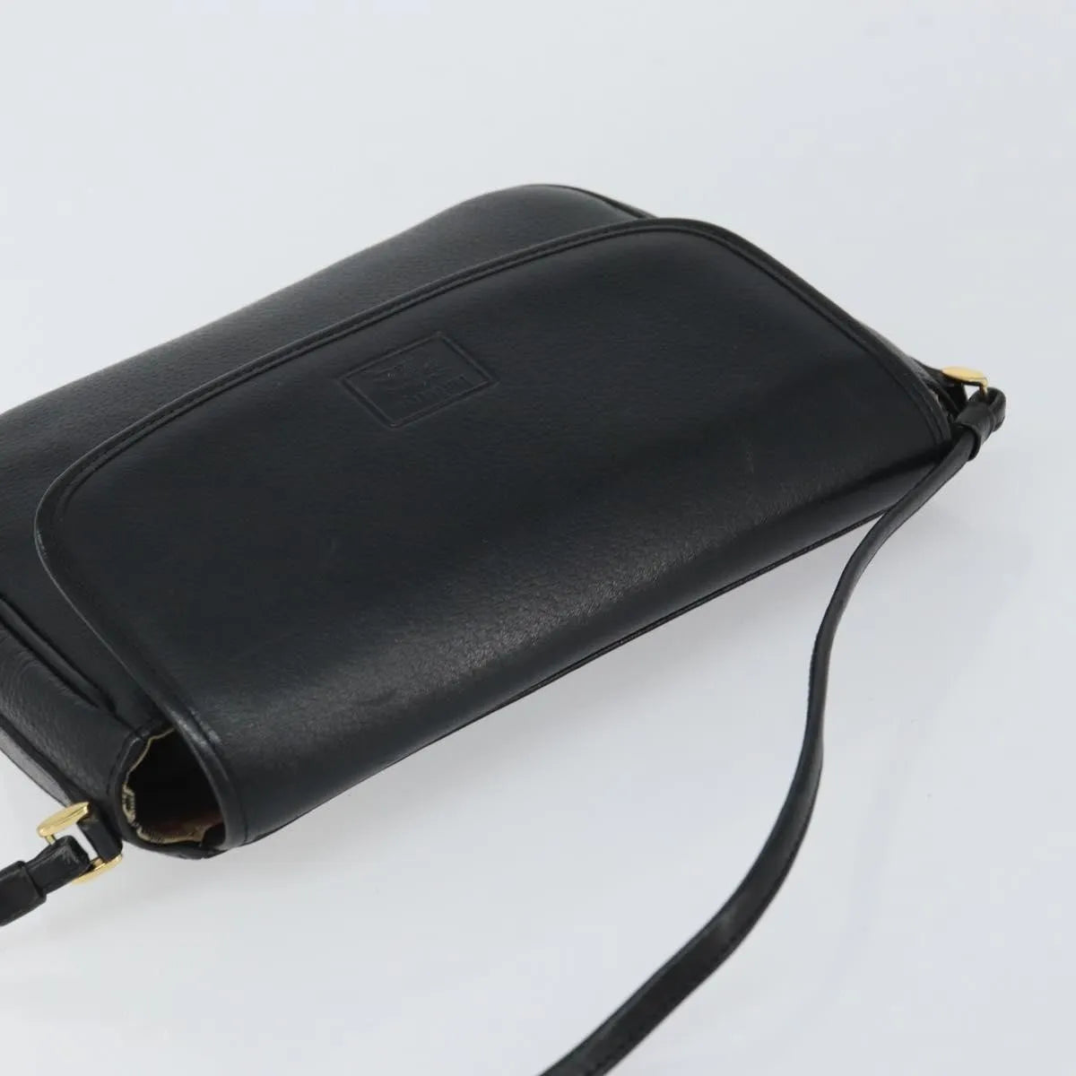 Burberry Vintage Leather Black Leather Shoulder Bag Bag (Pre-Owned)