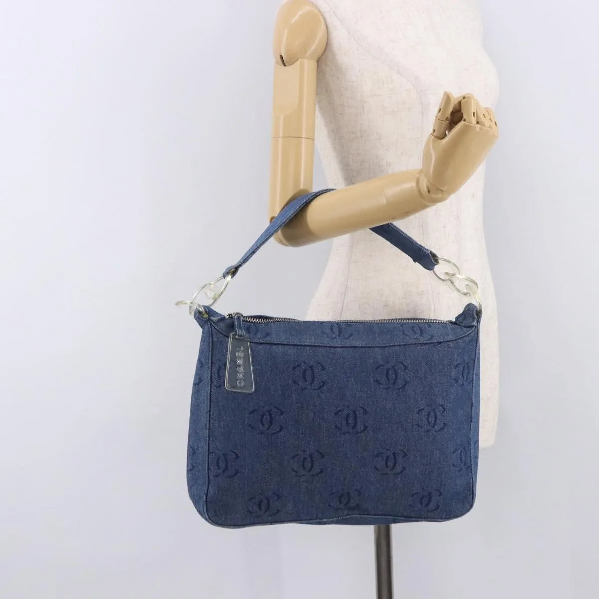 Chanel Cc Shoulder Bag Denim Blue Denim_Jeans Shoulder Bag Bag (Pre-Owned)