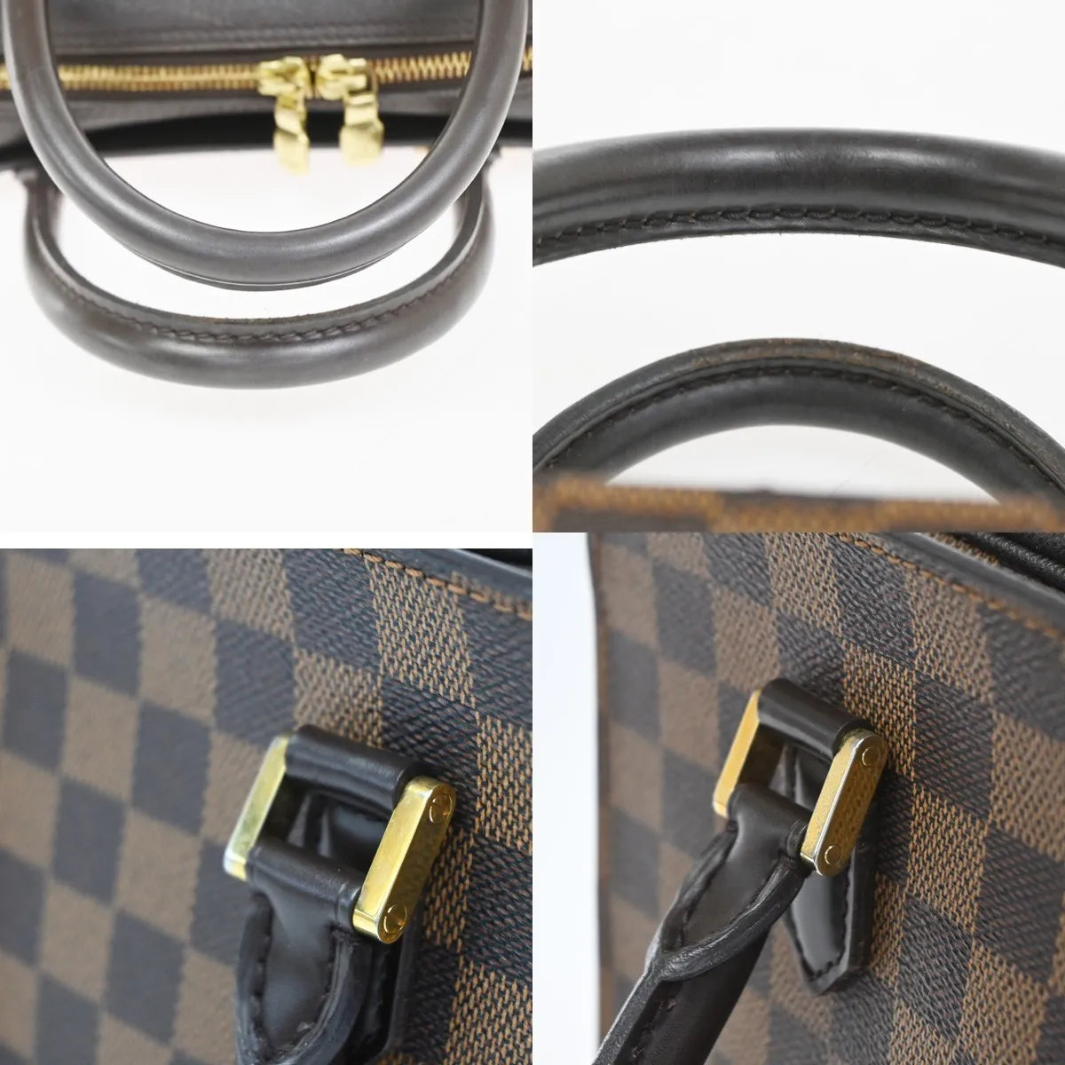 Louis Vuitton Triana Damier Brown Leather Handbag (Pre-Owned)