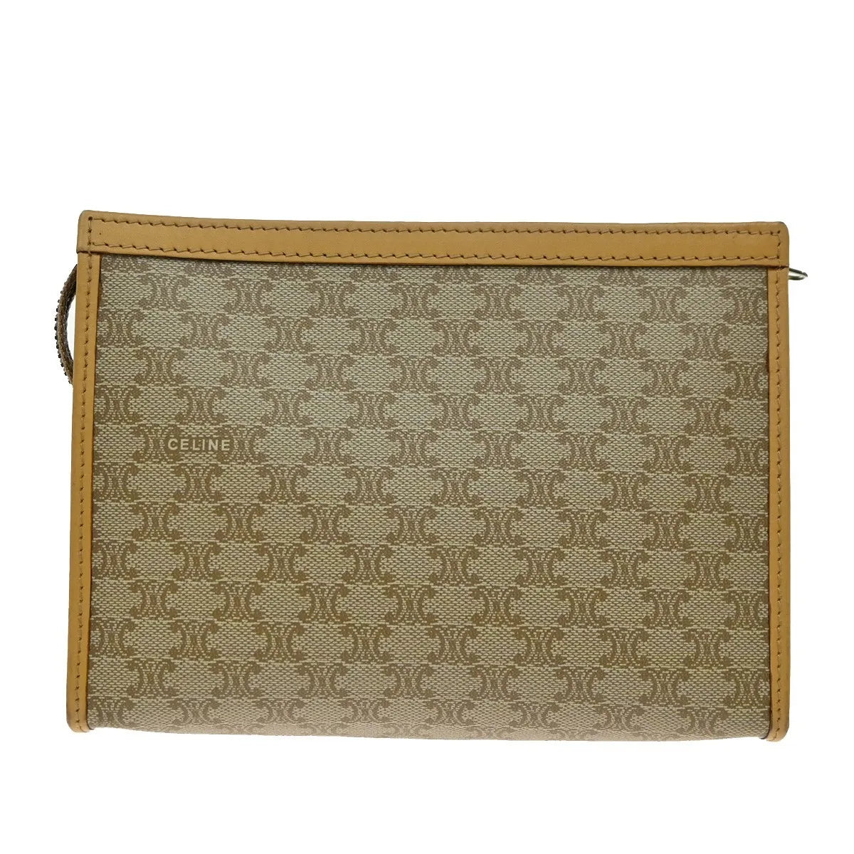 Celine Macadam Pochette Canvas And Leather Beige Canvas Clutche & Pouche Bag (Pre-Owned)