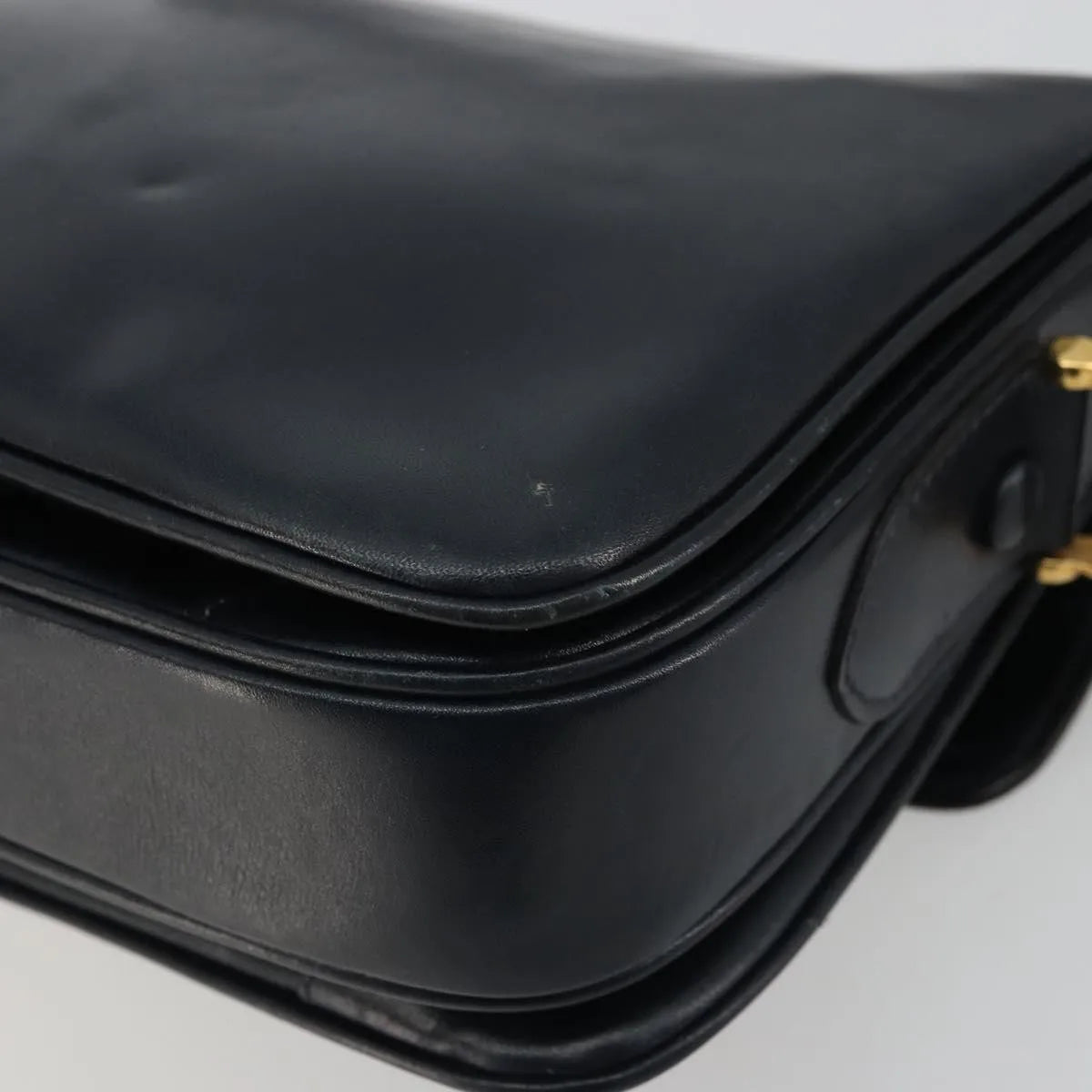 Celine Horse Carriage Leather Black Leather Shoulder Bag Bag (Pre-Owned)