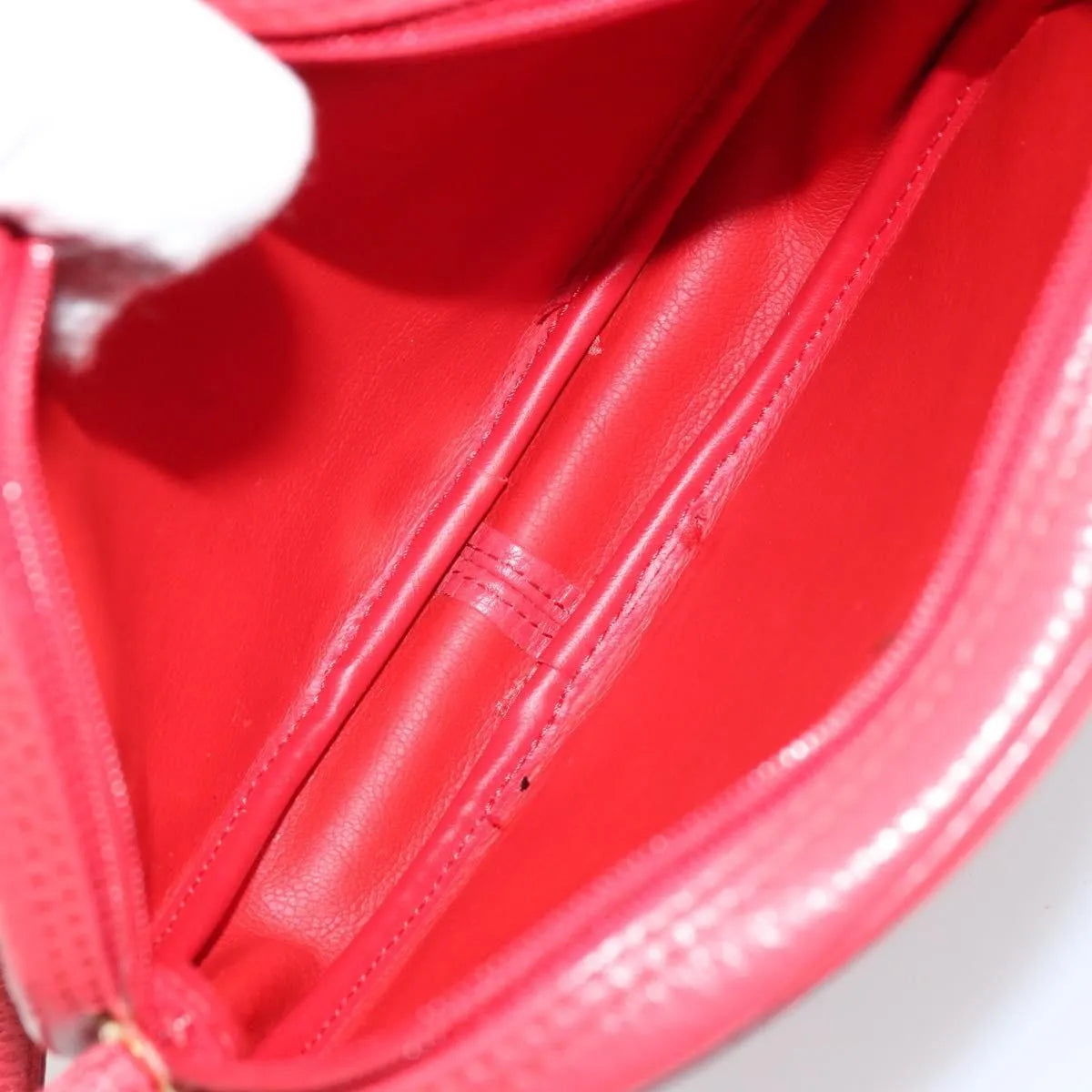 Christian Dior Vintage Leather Red Leather Shoulder Bag Bag (Pre-Owned)