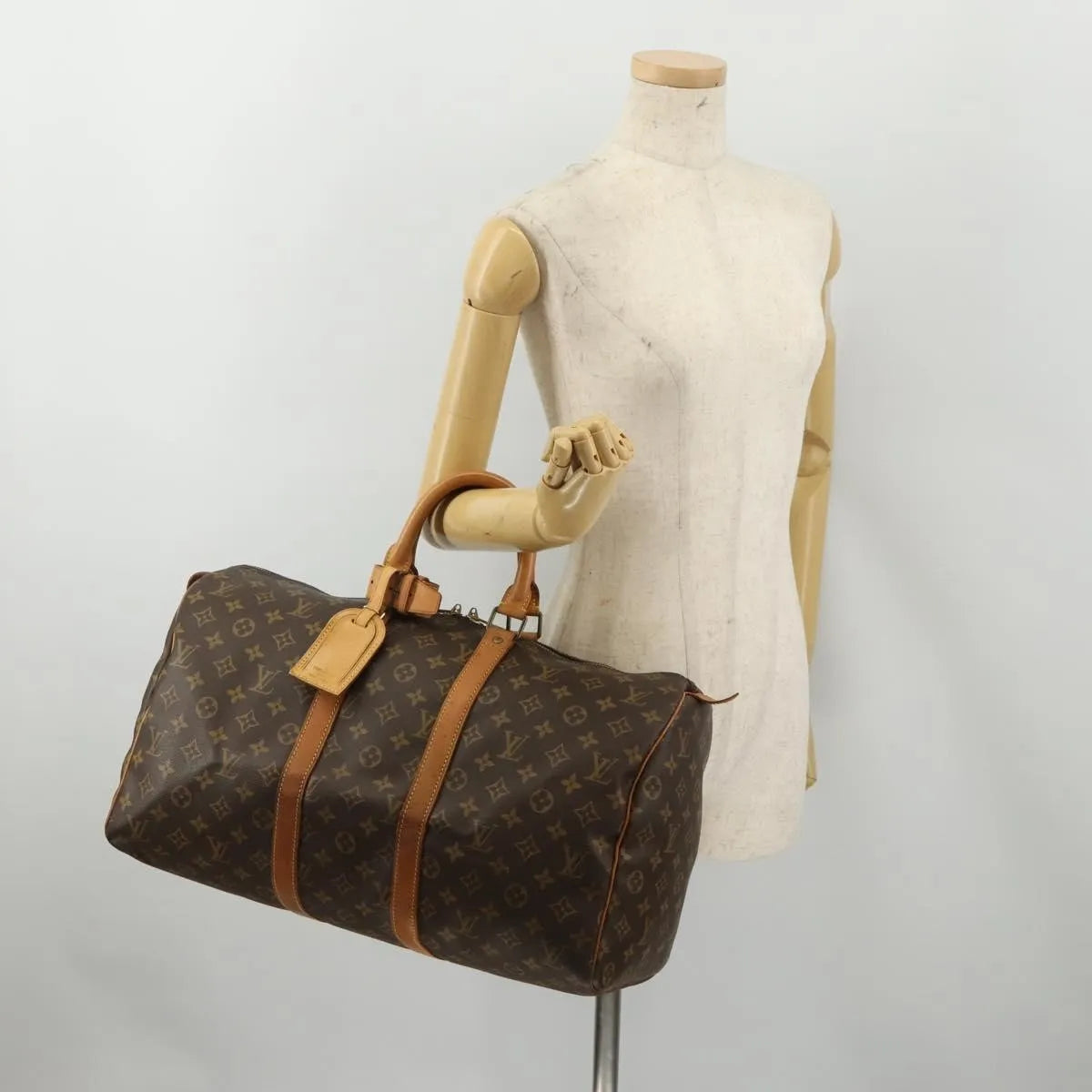 Louis Vuitton Keepall Monogram Canvas Brown Canvas Travel Bag Bag (Pre-Owned)