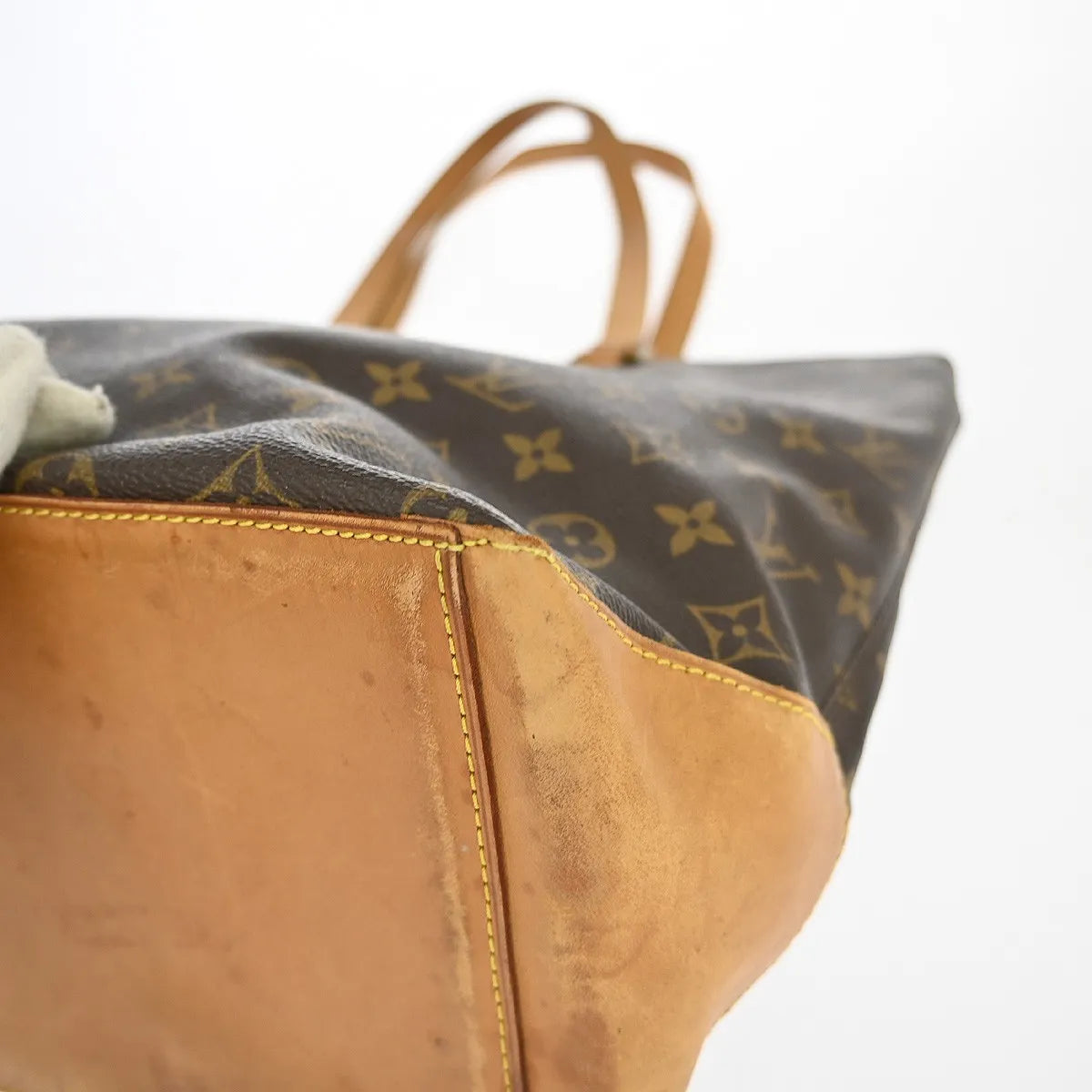 Louis Vuitton Cabas Mezzo Monogram Canvas Brown Canvas Tote Bag Bag (Pre-Owned)