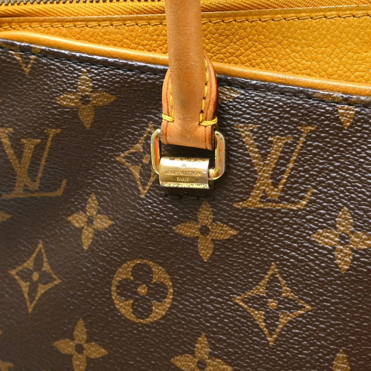 Louis Vuitton Pallas Tote Monogram Canvas With Leather Brown Canvas Handbag (Pre-Owned)